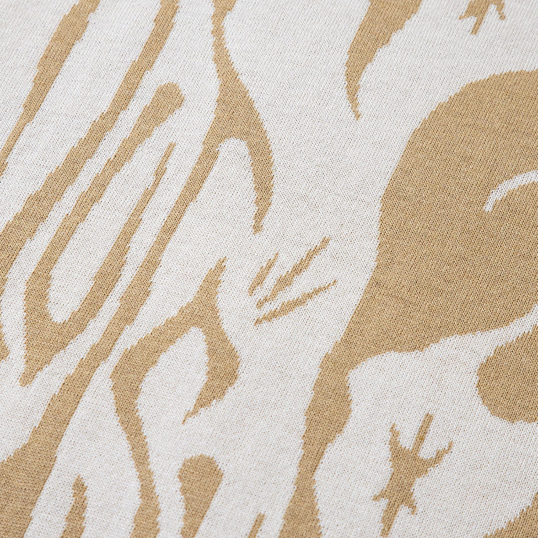 ルツボ 坩堝(RUTSUBO) 遊雲 ジャカードスカーフ(Yu-Un JACQUARD SCARF (RUTSUBO× LOW MOROMI)) (SAND/BEIGE) SAND/BEIGE