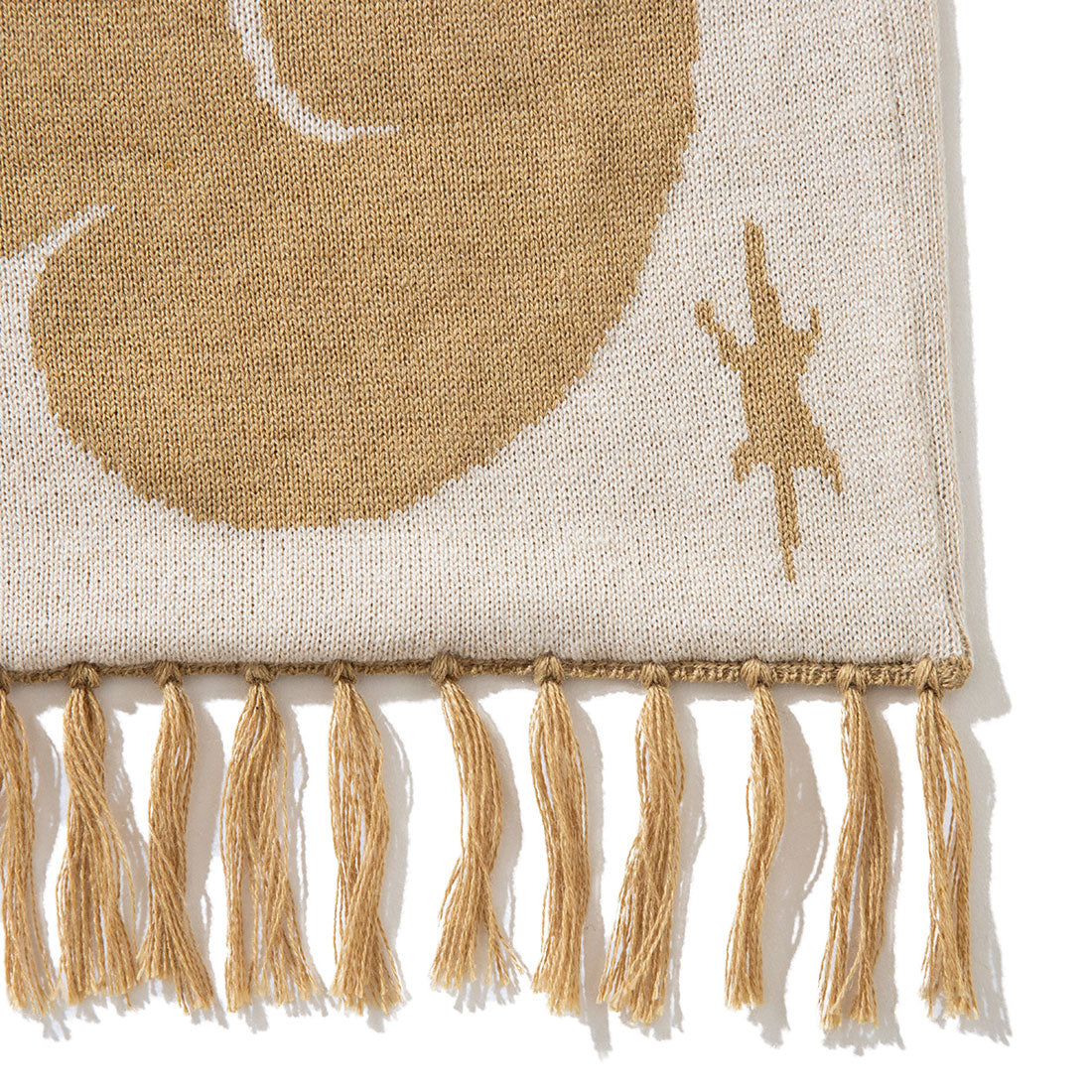 ルツボ 坩堝(RUTSUBO) 遊雲 ジャカードスカーフ(Yu-Un JACQUARD SCARF (RUTSUBO× LOW MOROMI)) (SAND/BEIGE) SAND/BEIGE