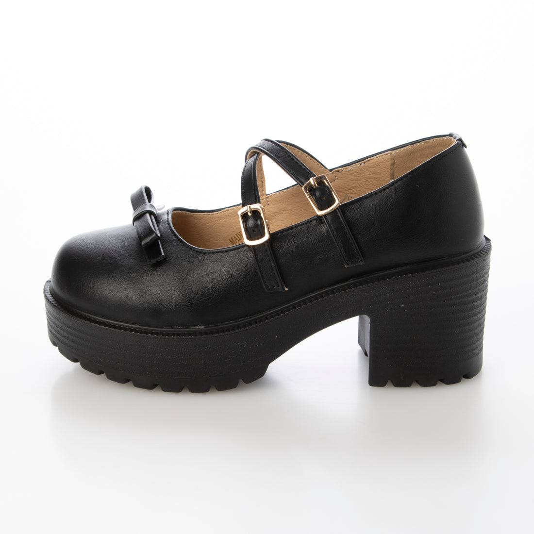 鞋子在衣櫃 -鞋櫃- 輕量厚底 增高 2WAY帶子 蝴蝶結 瑪莉珍 6942