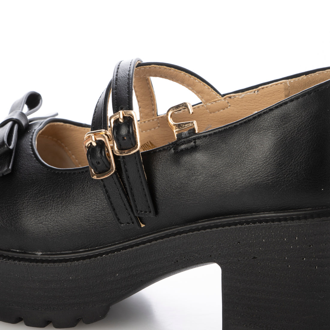 鞋子在衣櫃 -鞋櫃- 輕量厚底 增高 2WAY帶子 蝴蝶結 瑪莉珍 6942