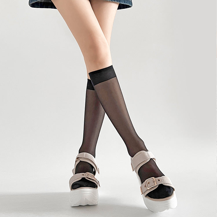 シューズインクローゼット Shoes in Closet -シュークロ- 超軽量厚底 スタイルアップソール ベルクロ スポーツサンダル 7474 (ピンク/ベージュ) ピンク/ベージュ