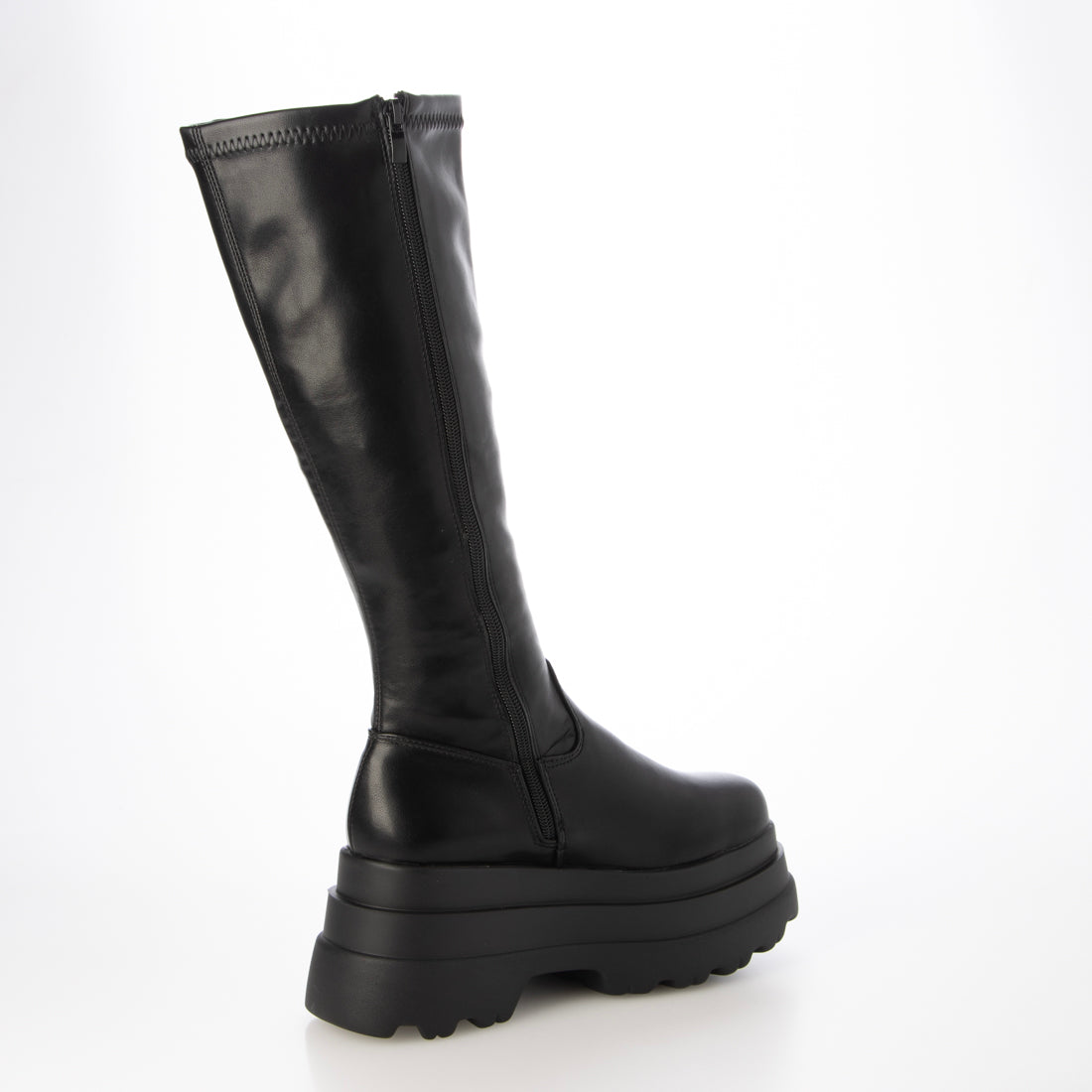 シューズインクローゼット Shoes in Closet -シュークロ- 厚底トリプルソール ストレッチ フィット ロング ブーツ 2895 (ブラック) ブラック