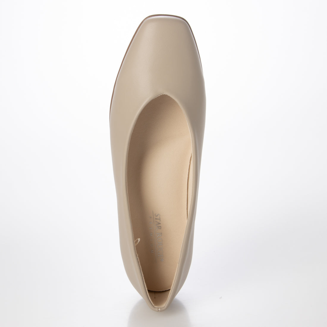 シューズインクローゼット Shoes in Closet -シュークロ- 超軽量 スクエア Vカット ベーシック フラットパンプス 3027 (グレージュ) グレージュ