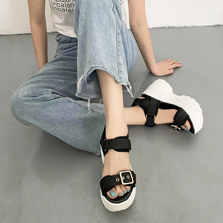 シューズインクローゼット Shoes in Closet -シュークロ- 超輕量厚底 風格提升鞋底 魔鬼氈 運動涼鞋 7474