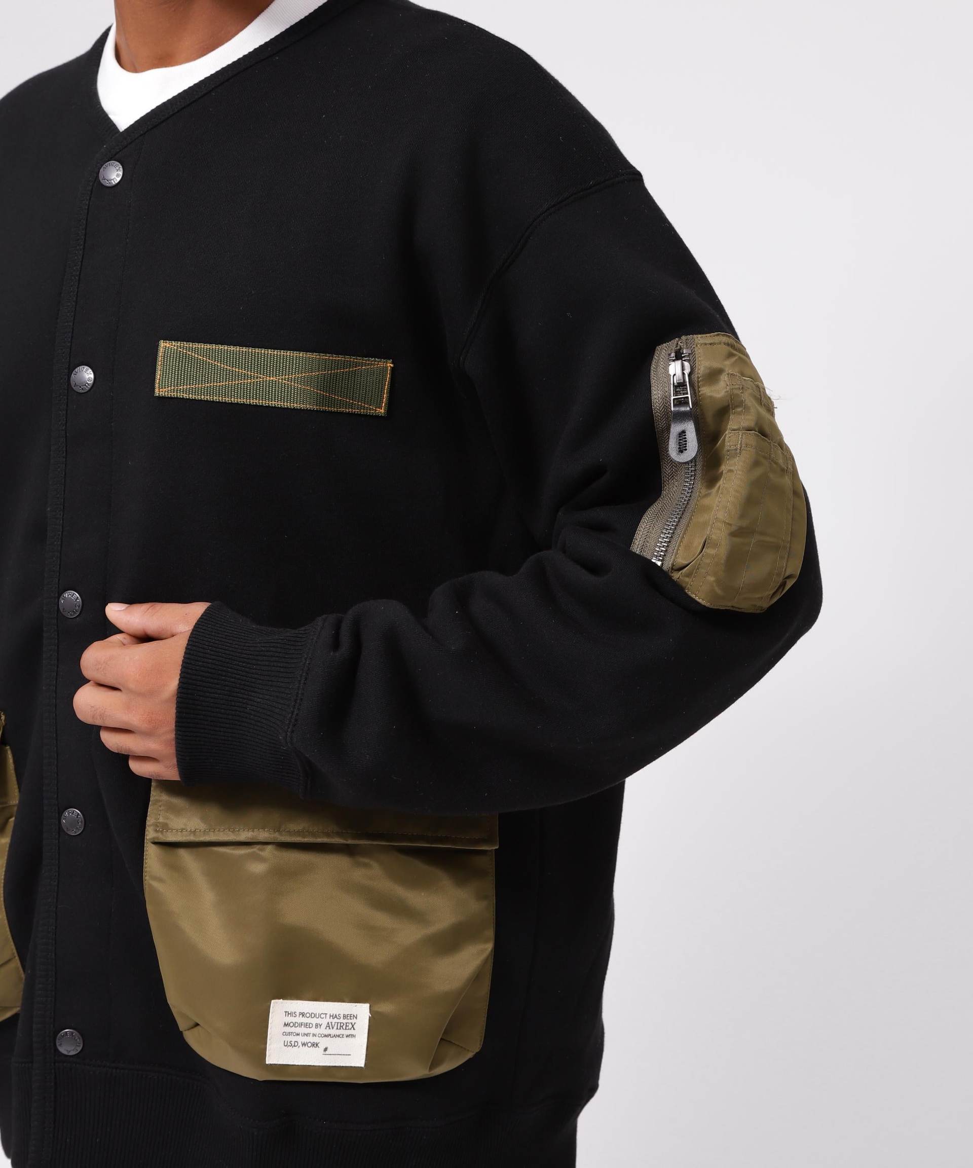 《WER&DEPOT限定》TACTICAL CA>DIGAN / タクティカル カーディガン / AVI>EX / アヴィレックス ブラック1