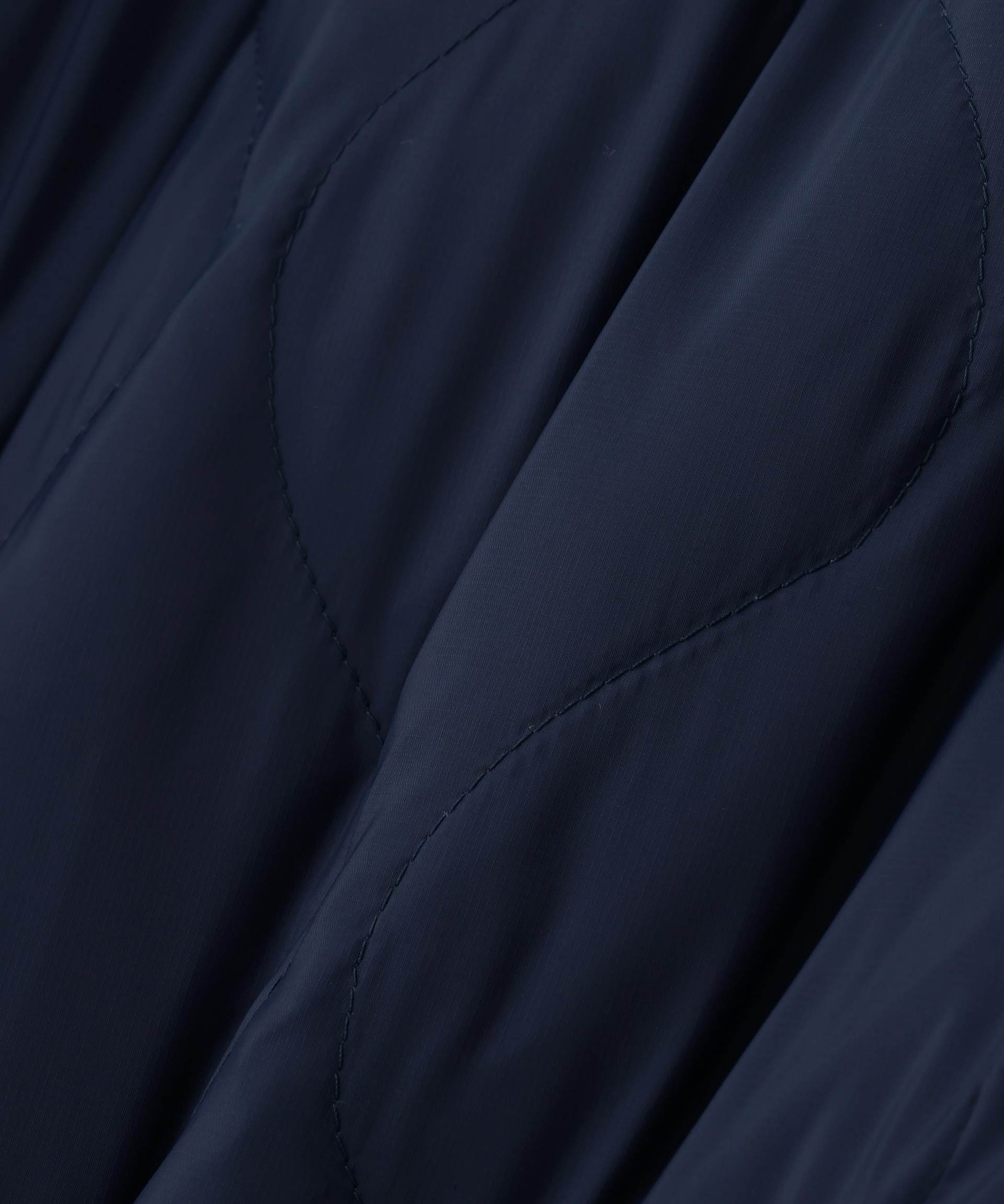 リバーシブルボアダウンブルゾン ダークネイビー×ブラック