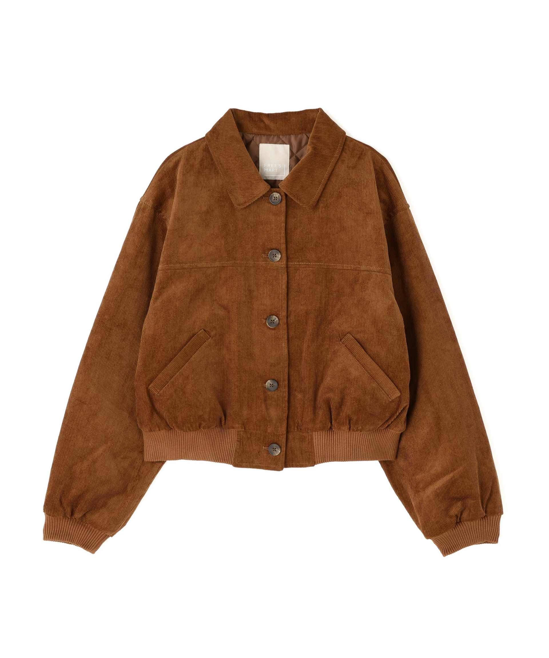 コーデュロイ中綿ブルゾン ブラウン