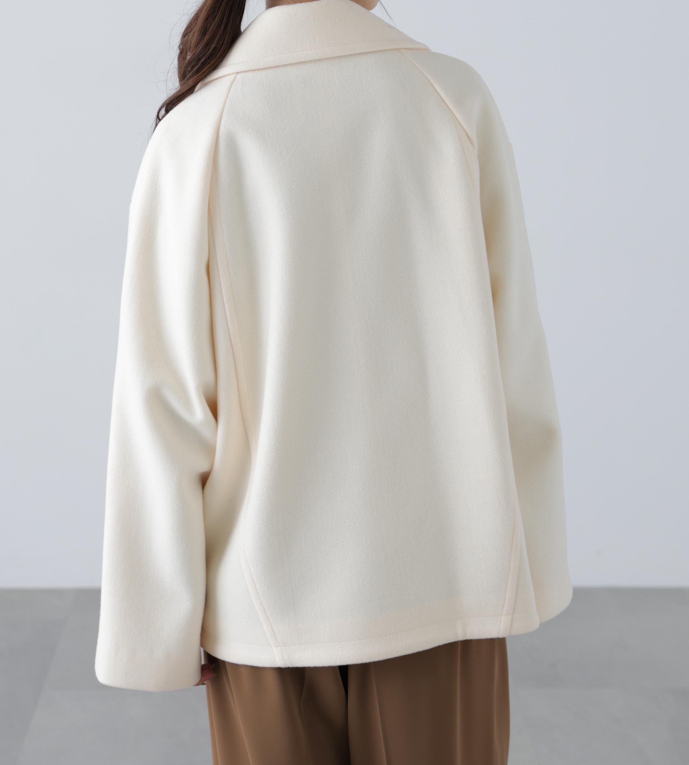 ミドル丈オーバーピーコート〈MFM〉 アイボリー