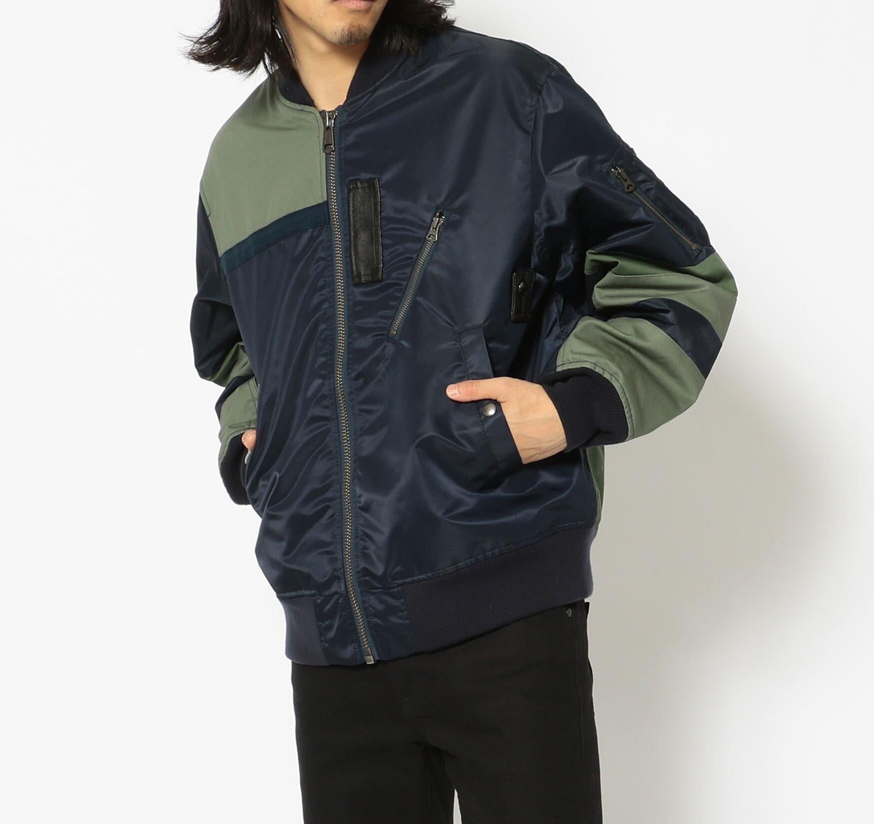 >ET>O G>ADE/レトログレード OVE> >EMAKE MA-1 オーバーリメイクMA-1 ネイビー