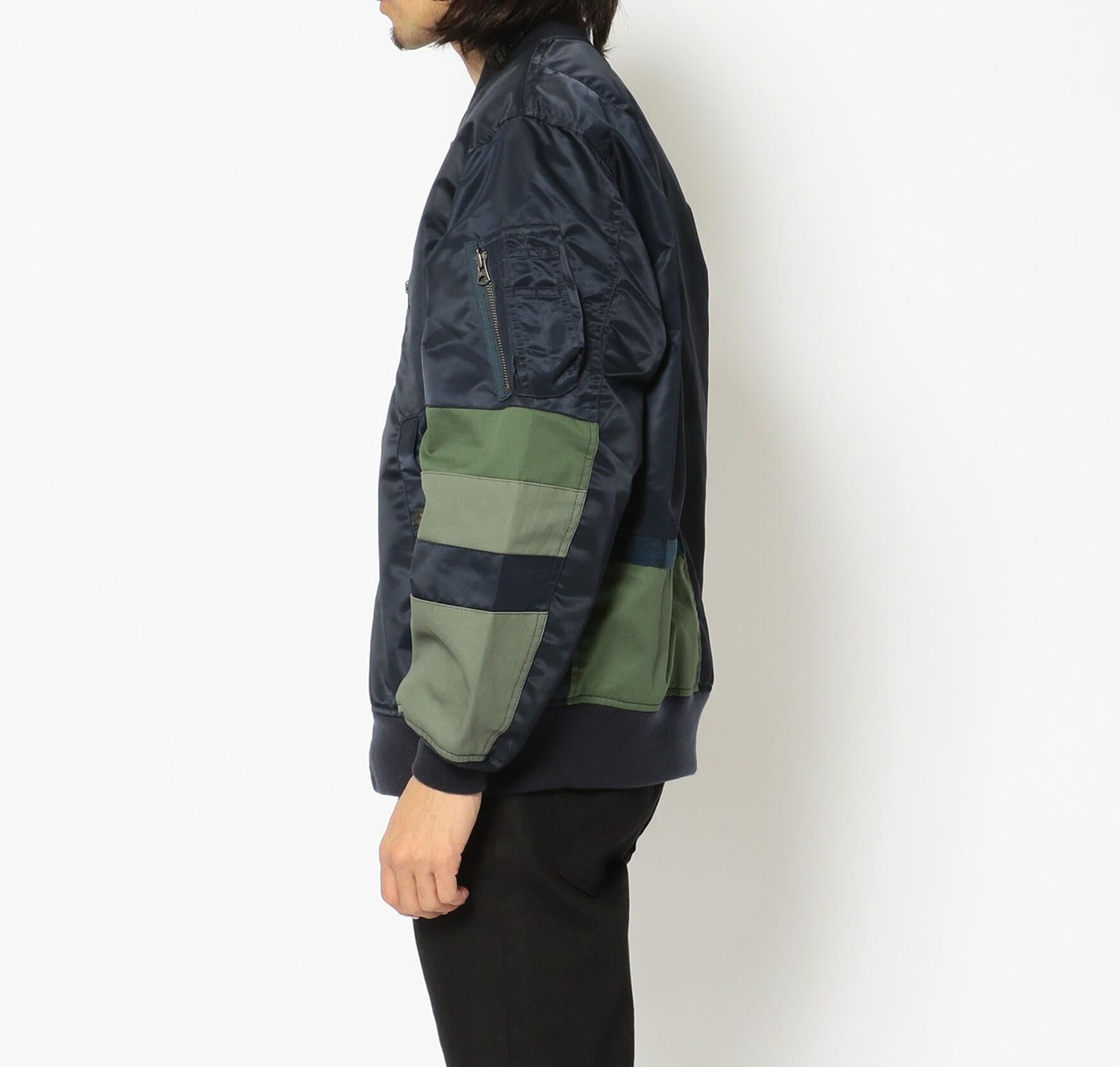 >ET>O G>ADE/レトログレード OVE> >EMAKE MA-1 オーバーリメイクMA-1 ネイビー