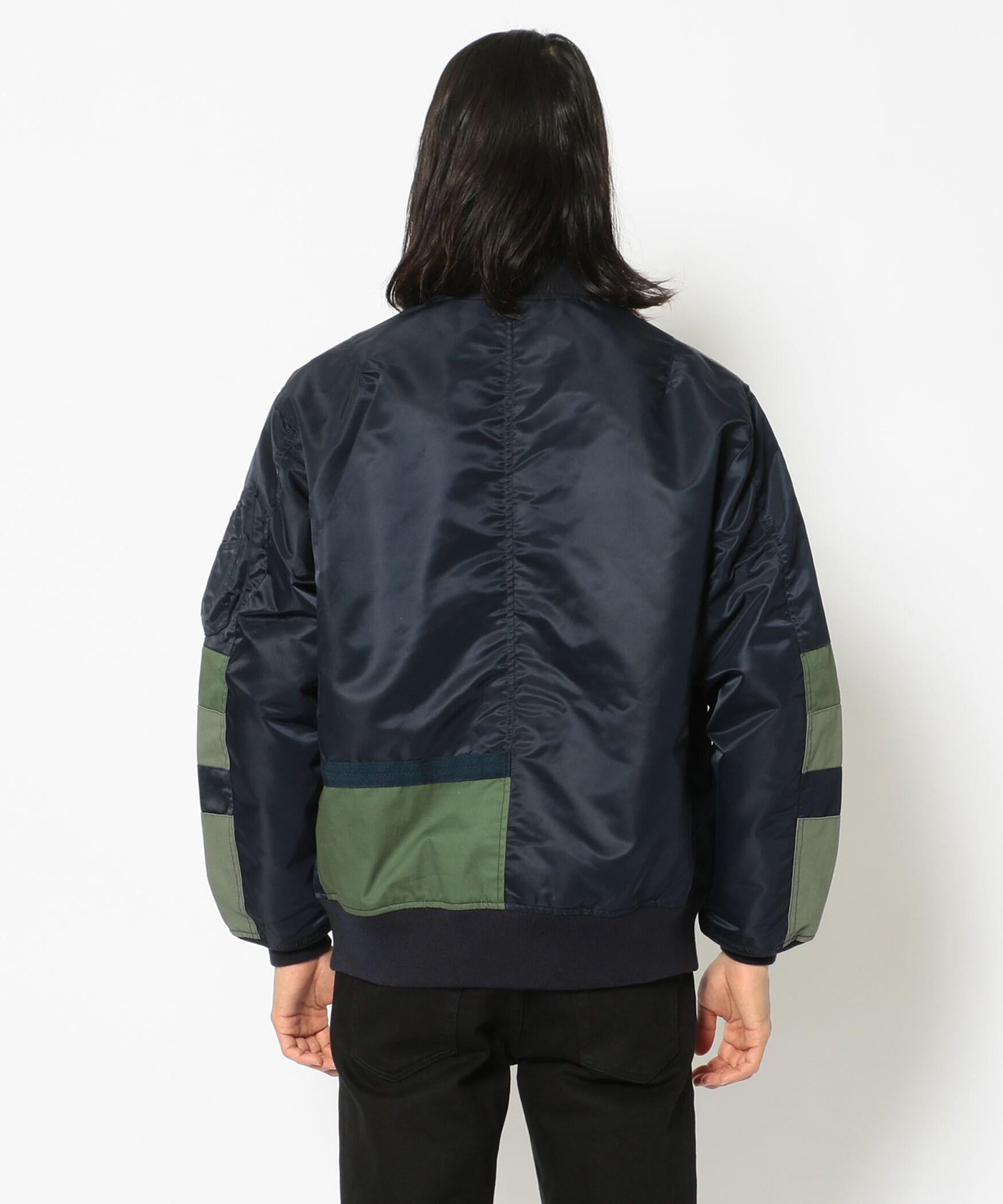 >ET>O G>ADE/レトログレード OVE> >EMAKE MA-1 オーバーリメイクMA-1 ネイビー