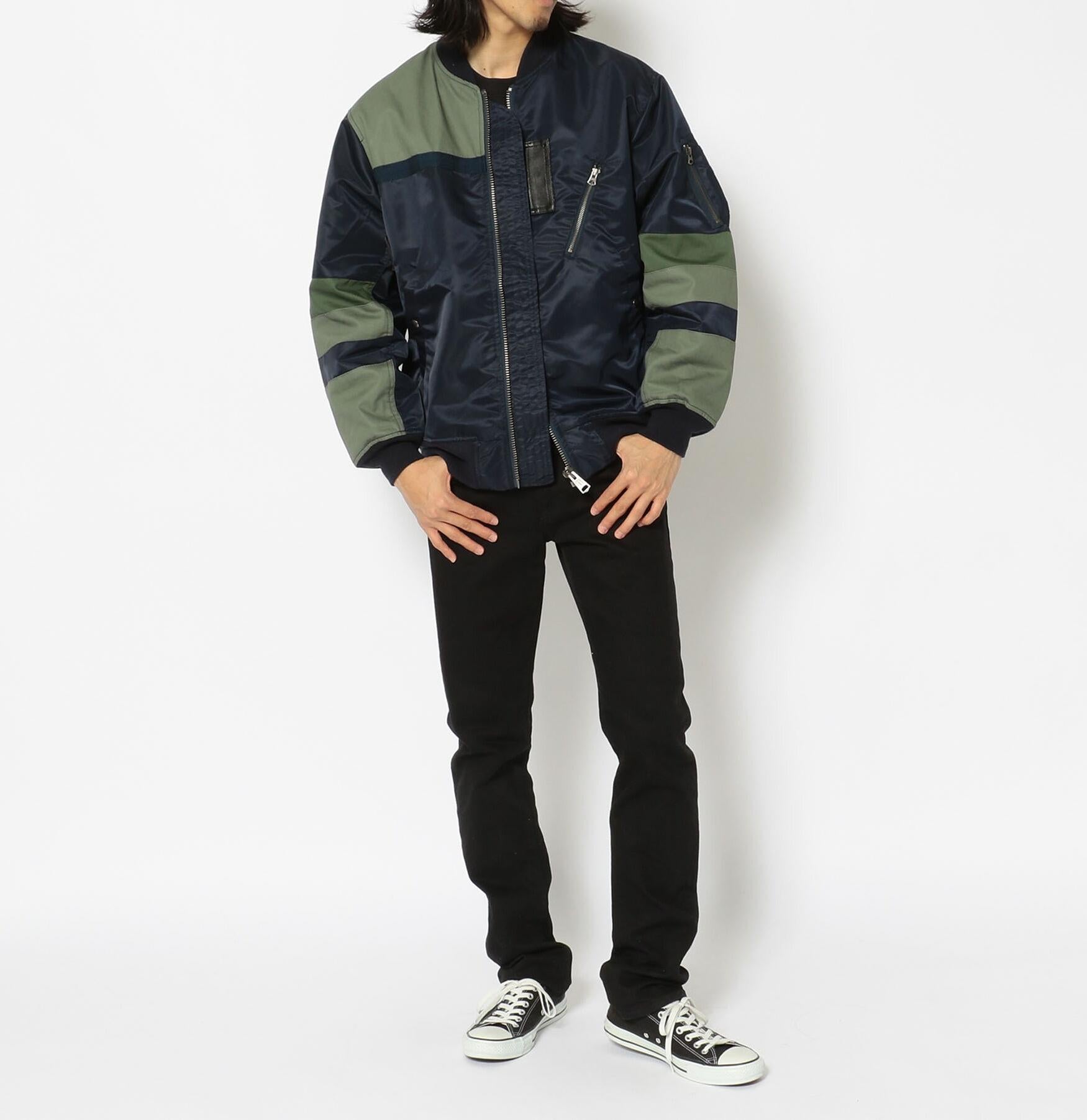 >ET>O G>ADE/レトログレード OVE> >EMAKE MA-1 オーバーリメイクMA-1 ネイビー