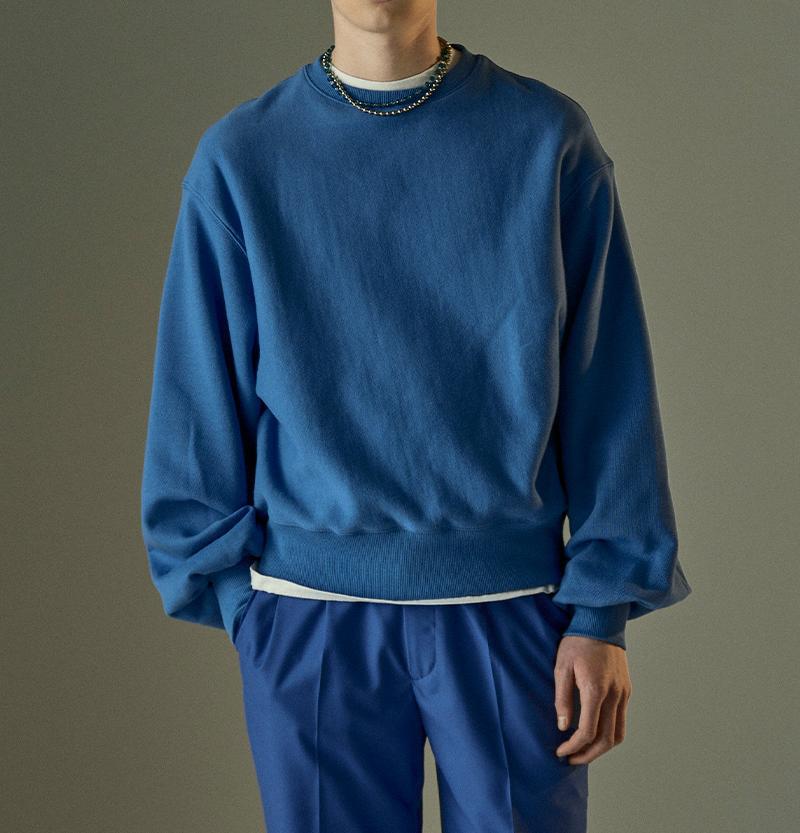 Toironier/トワロニエ/PLAIN SWEAT SHIRTS ブルー