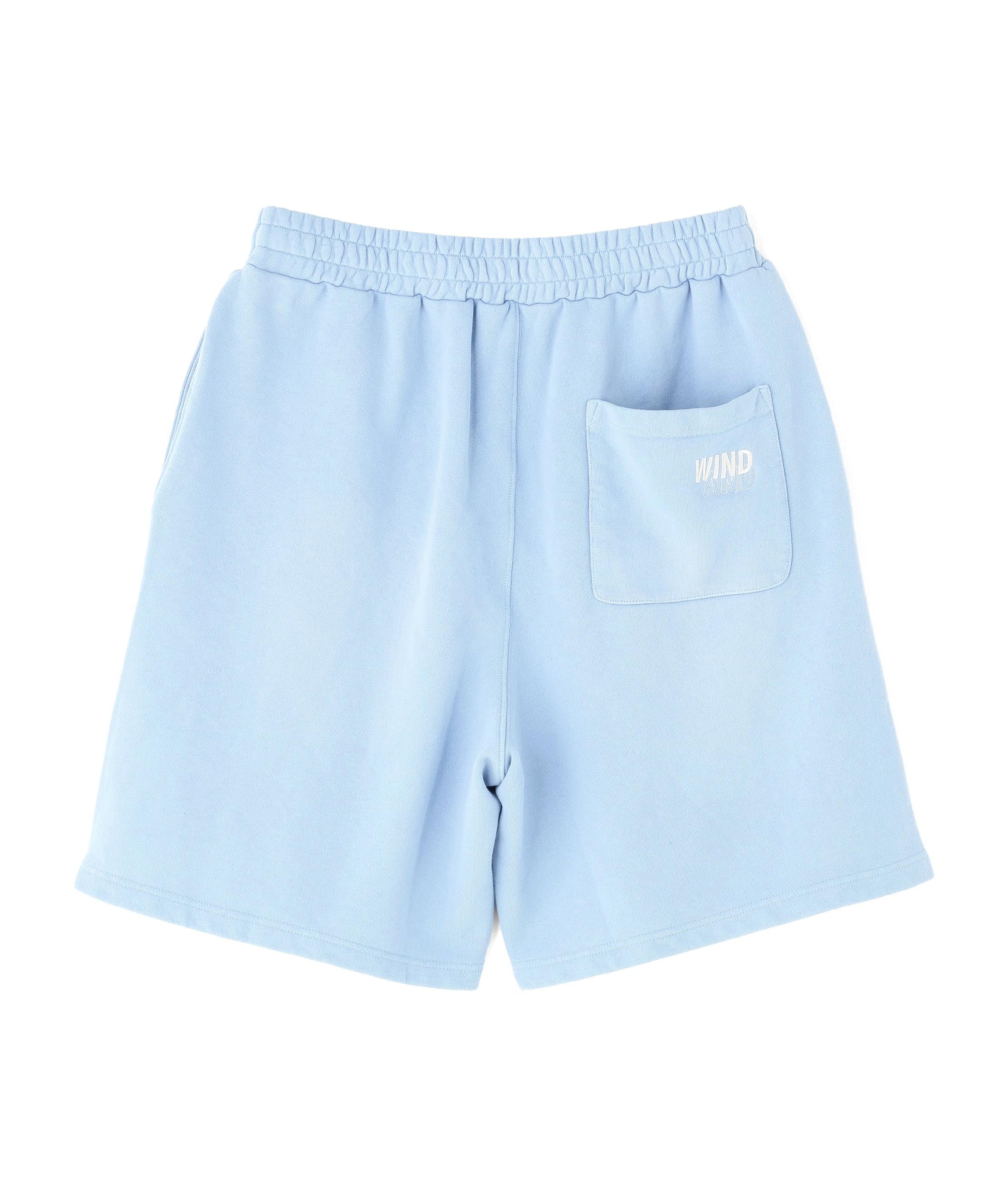 WIND AND SEA(ウィンダンシー)SULFUR DYEING LOGO HALF PANTS サックス1