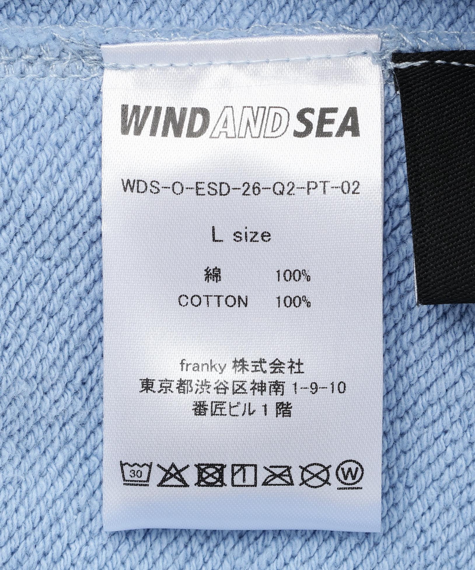 WIND AND SEA(ウィンダンシー)SULFUR DYEING LOGO HALF PANTS サックス1