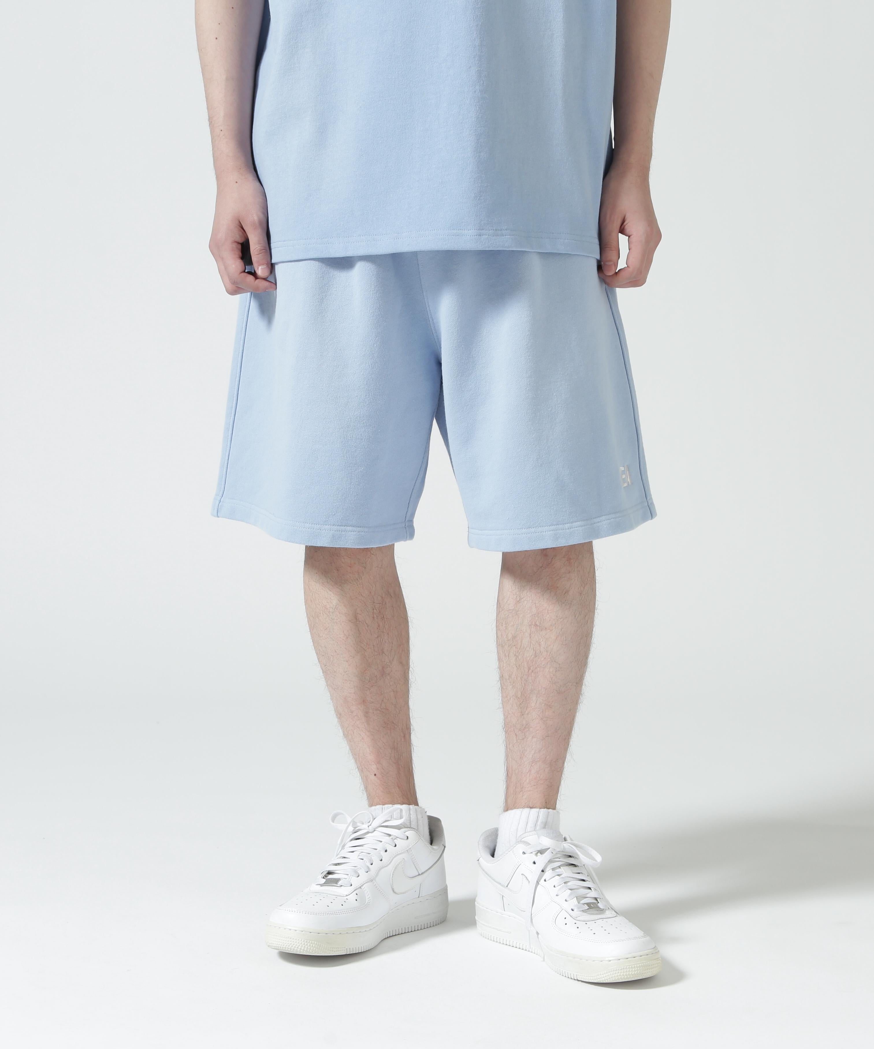 WIND AND SEA(ウィンダンシー)SULFUR DYEING LOGO HALF PANTS サックス1