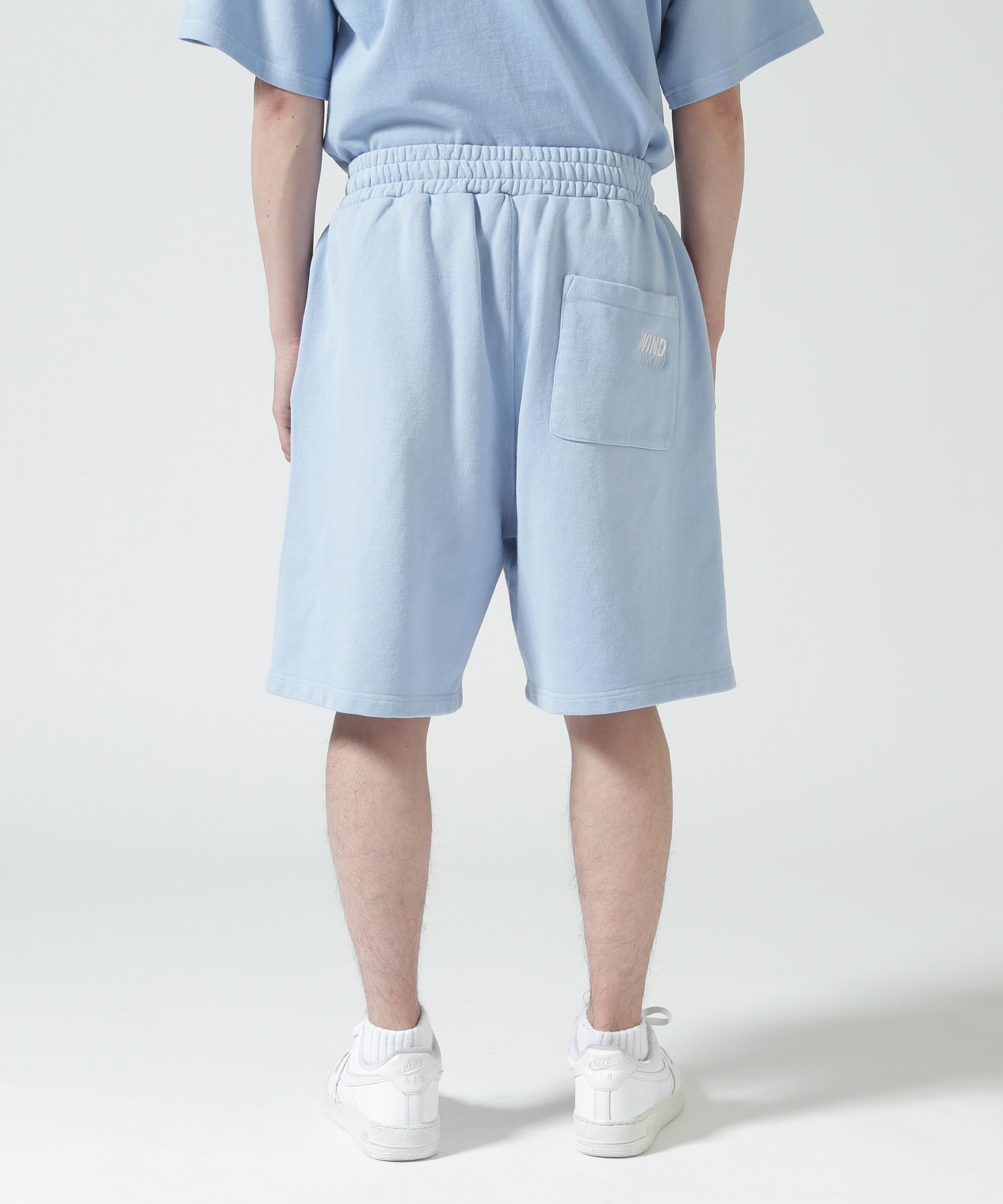 WIND AND SEA(ウィンダンシー)SULFUR DYEING LOGO HALF PANTS サックス1