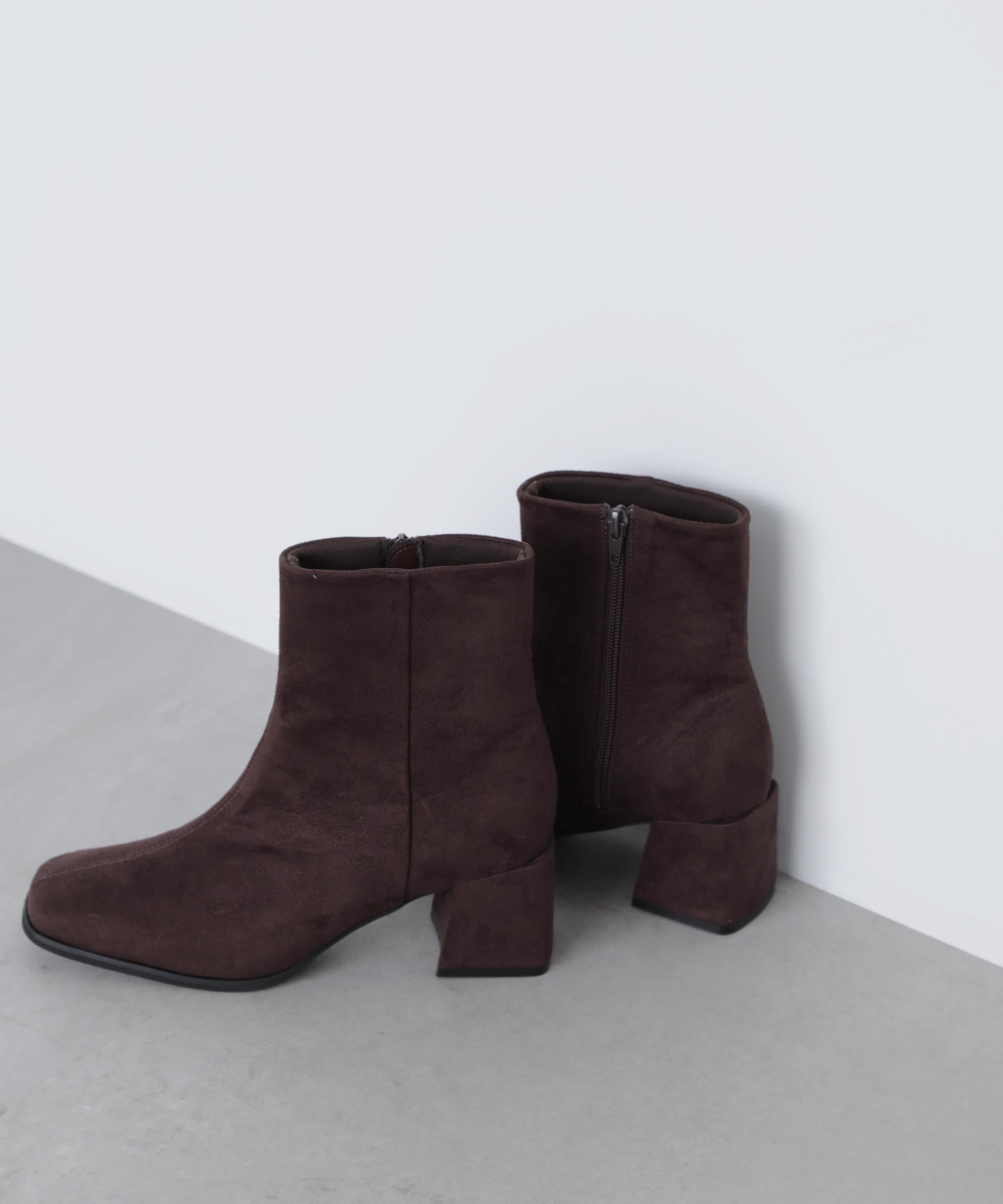 オーバーヒールブーツ ブラウン