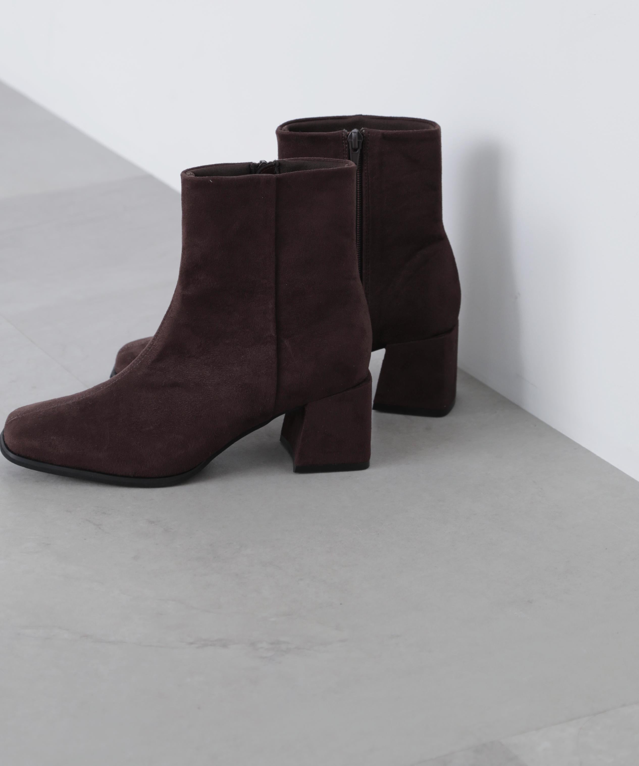 オーバーヒールブーツ ブラウン