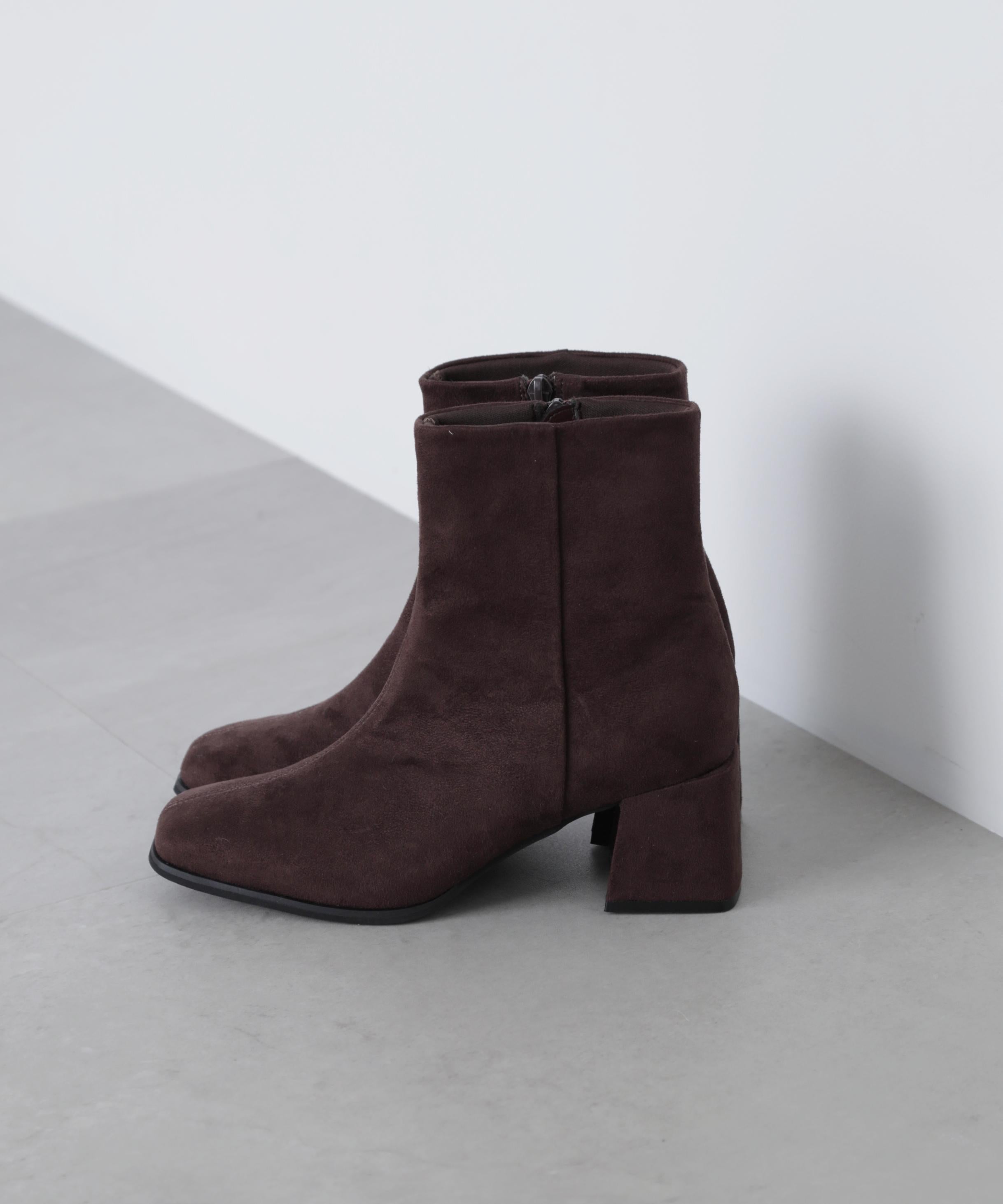 オーバーヒールブーツ ブラウン