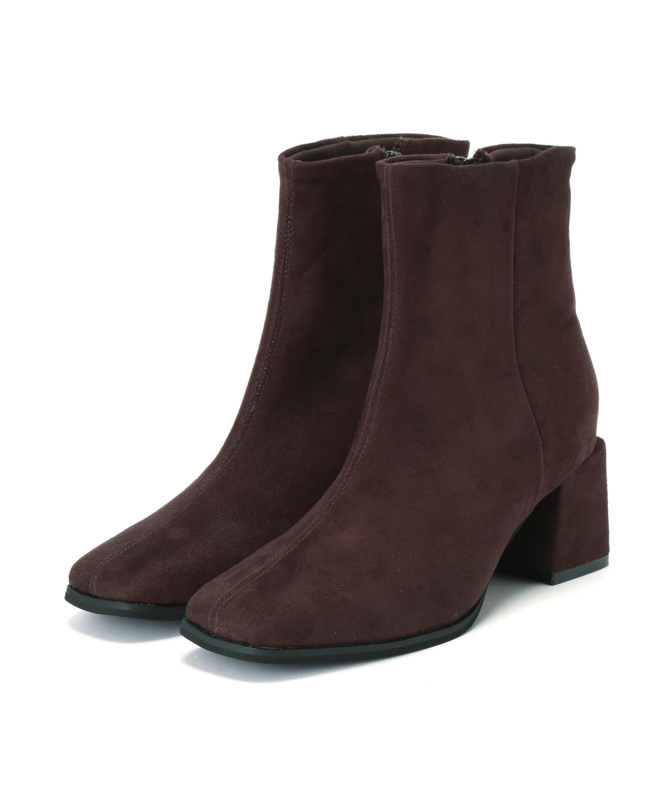 オーバーヒールブーツ ブラウン