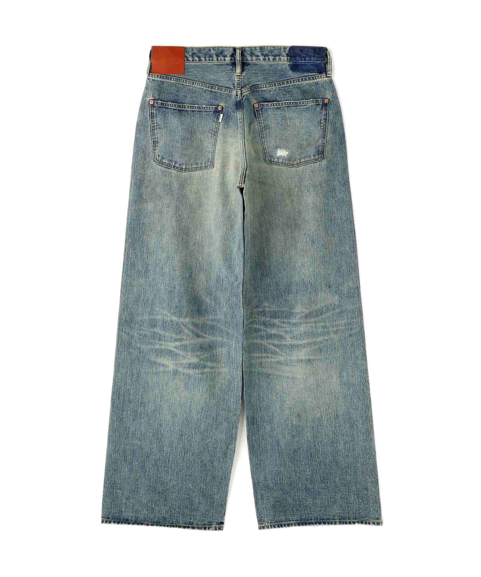 SUGA>HILL/シュガーヒル/DAMAGED MODE>N DENIM PANTS WIDE CUT ブルー