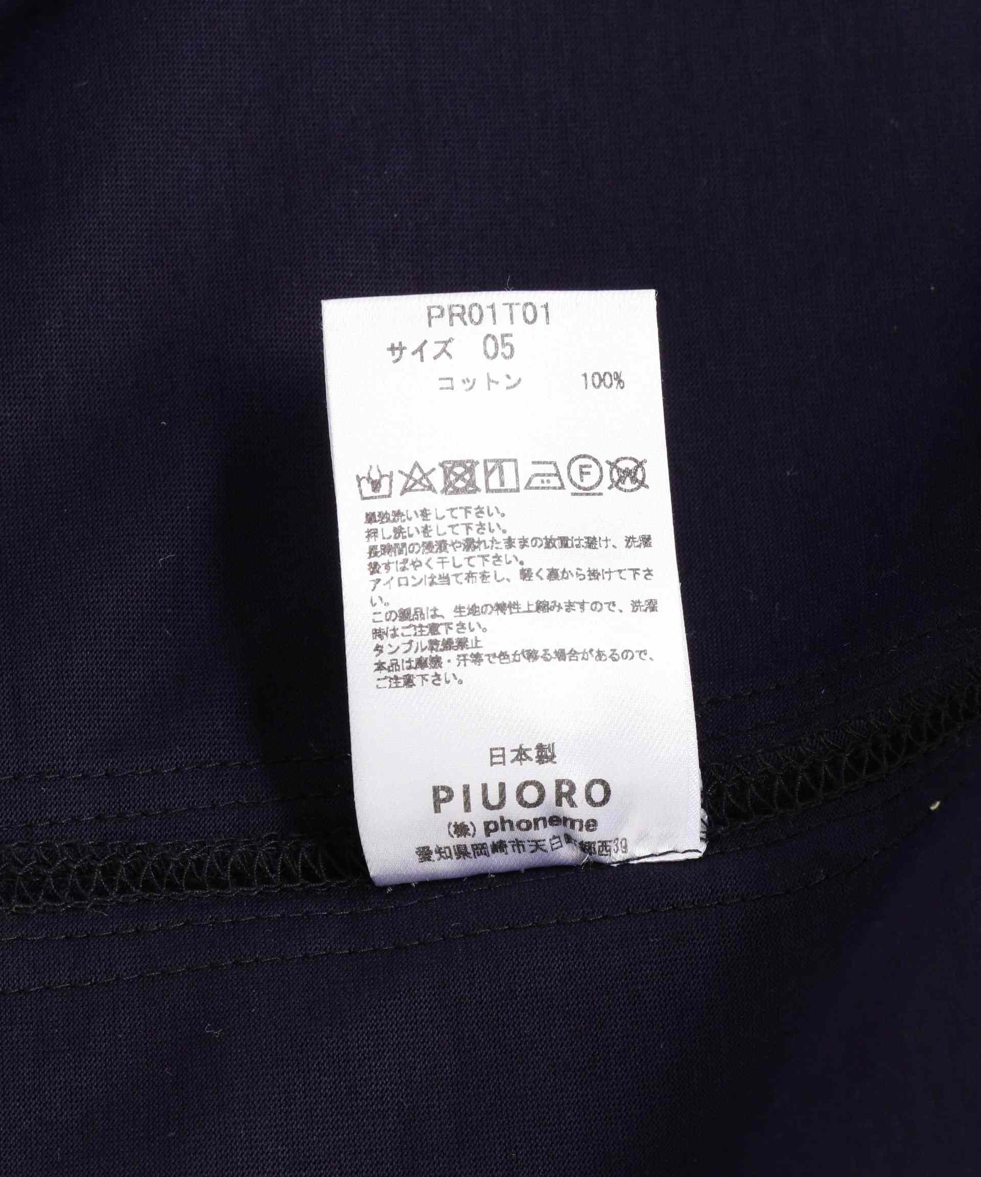 PIUO>O<ピウオロ4PANEL T-SHI>T ネイビー
