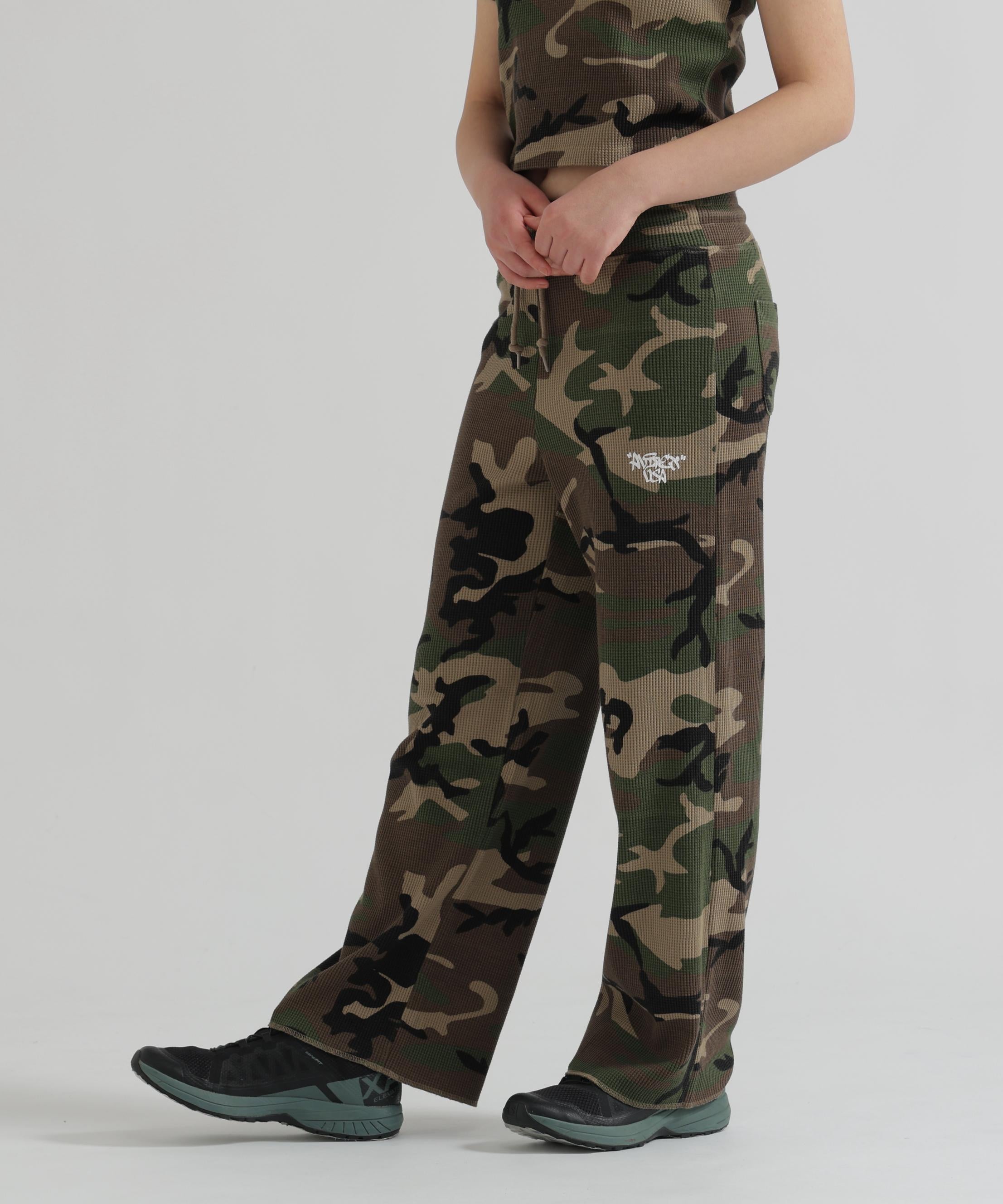 《直営店限定》CAMO WAFFLE PANTS オリーブカモ1