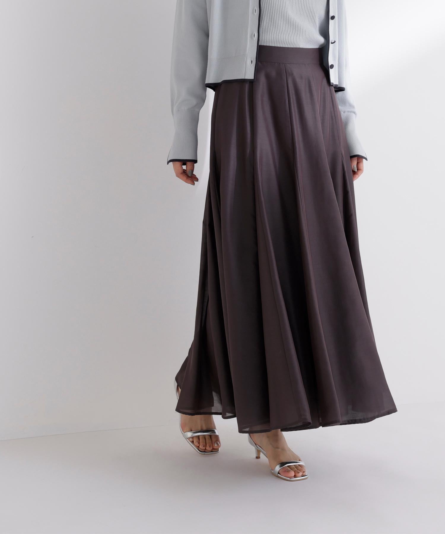 シャイニーシアーボイルスカート チャコール1