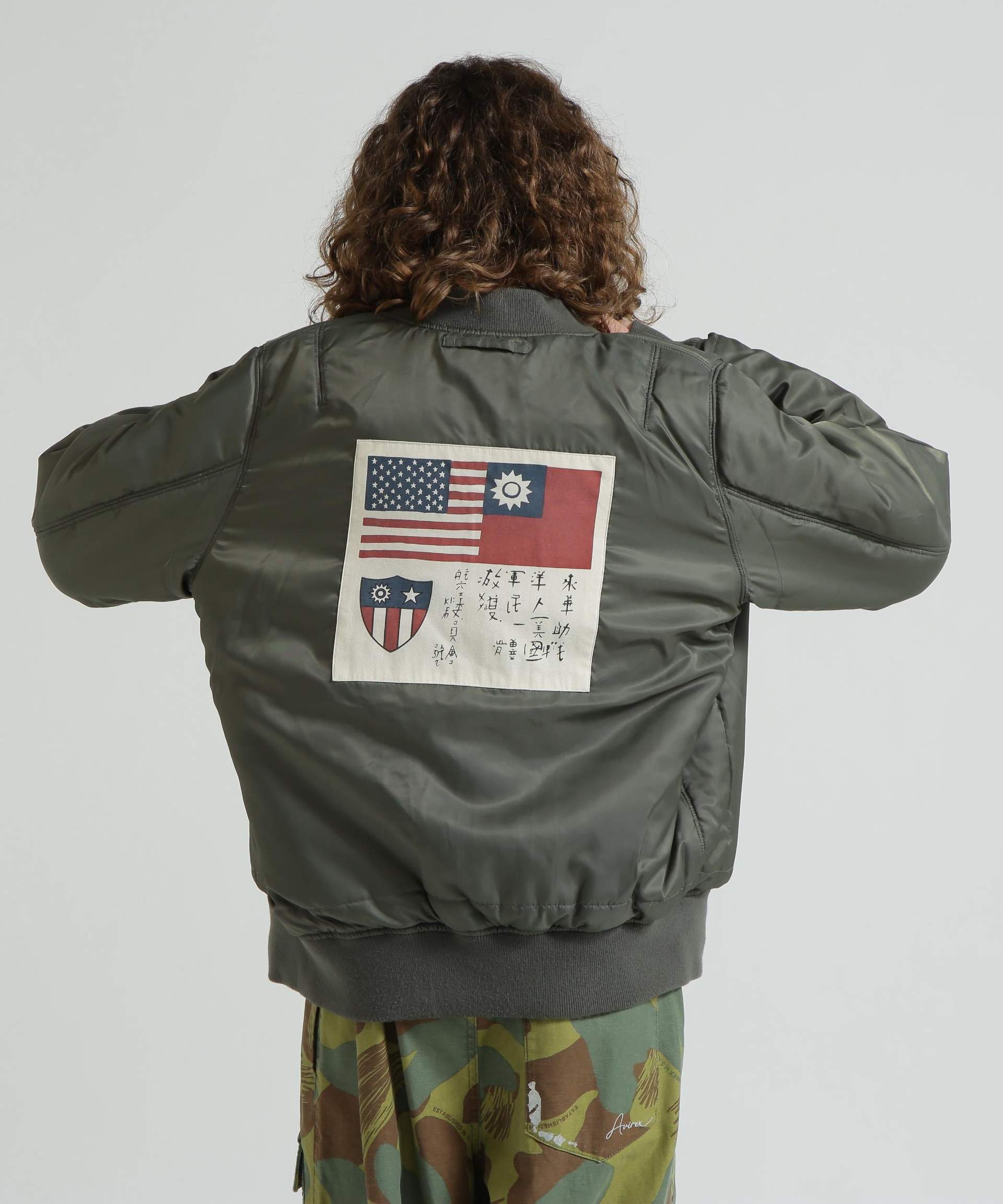 《WOMAN/直営店限定》WASHED MA-1 FLYING TIGE>S セージ1