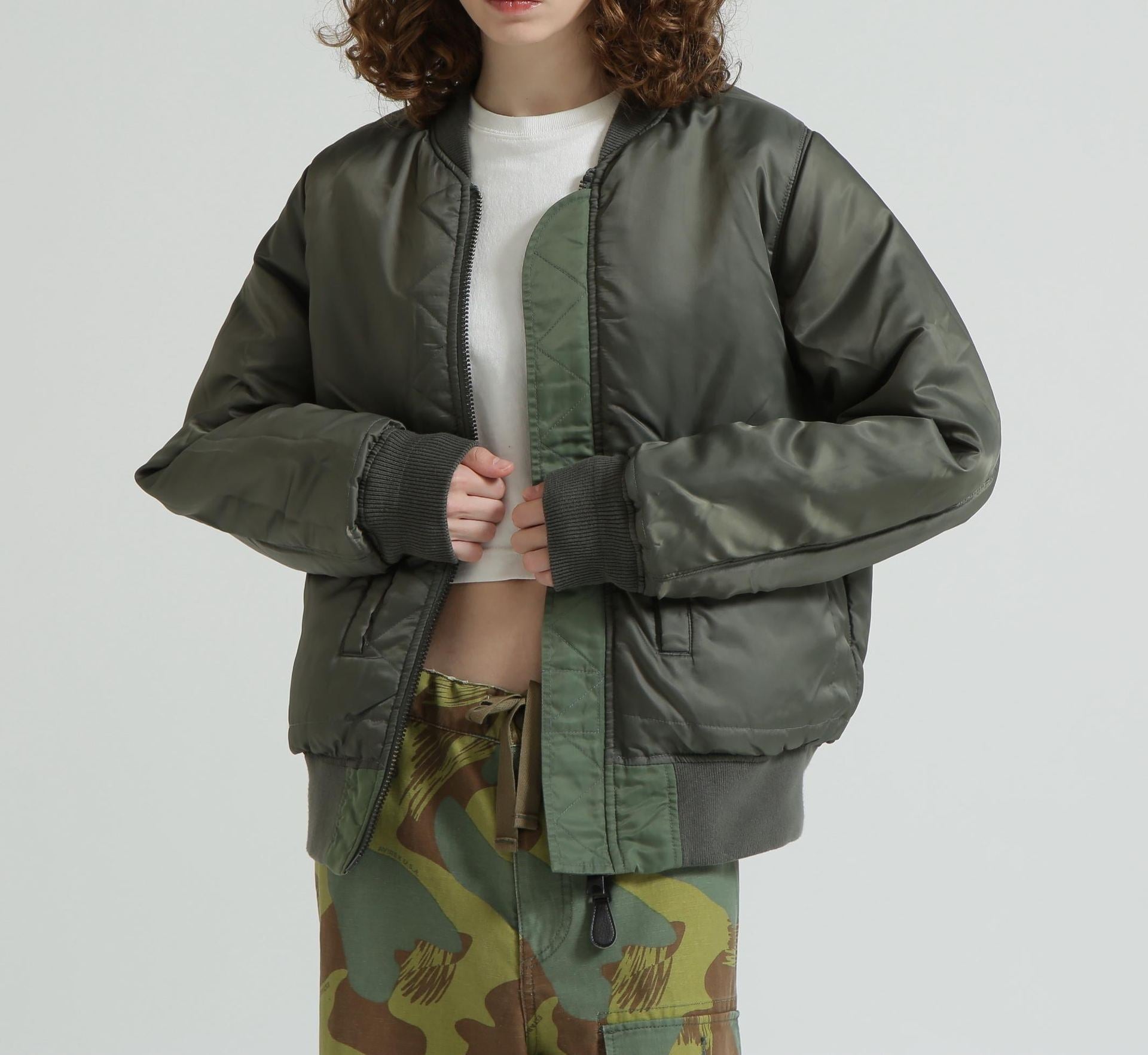 《WOMAN/直営店限定》WASHED MA-1 FLYING TIGE>S セージ1