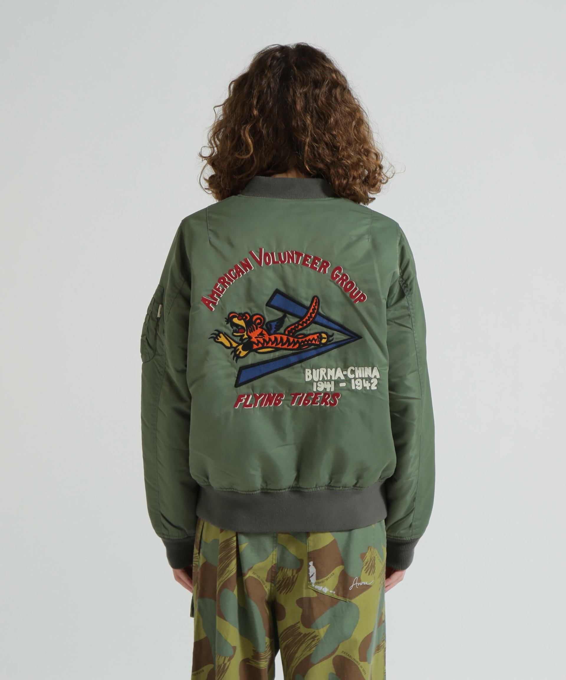 《WOMAN/直営店限定》WASHED MA-1 FLYING TIGE>S セージ1