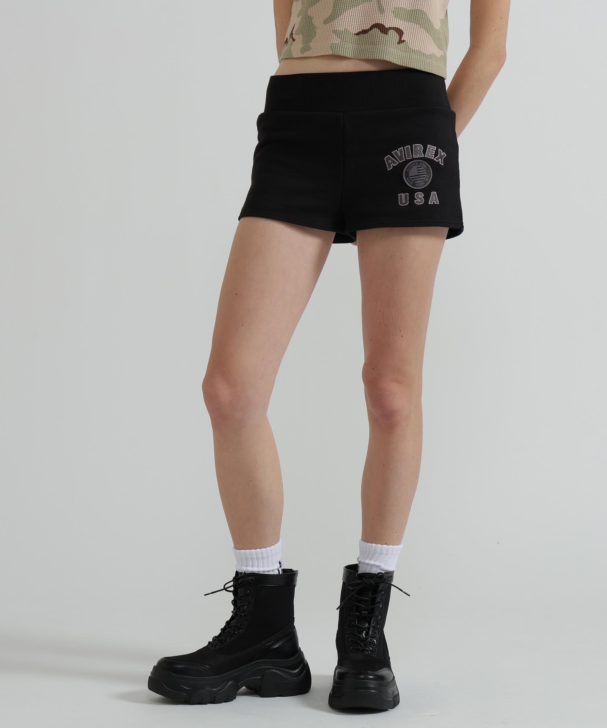 《WOMAN/直営店限定》VARSITY FLAG SHORT PANTS ブラック