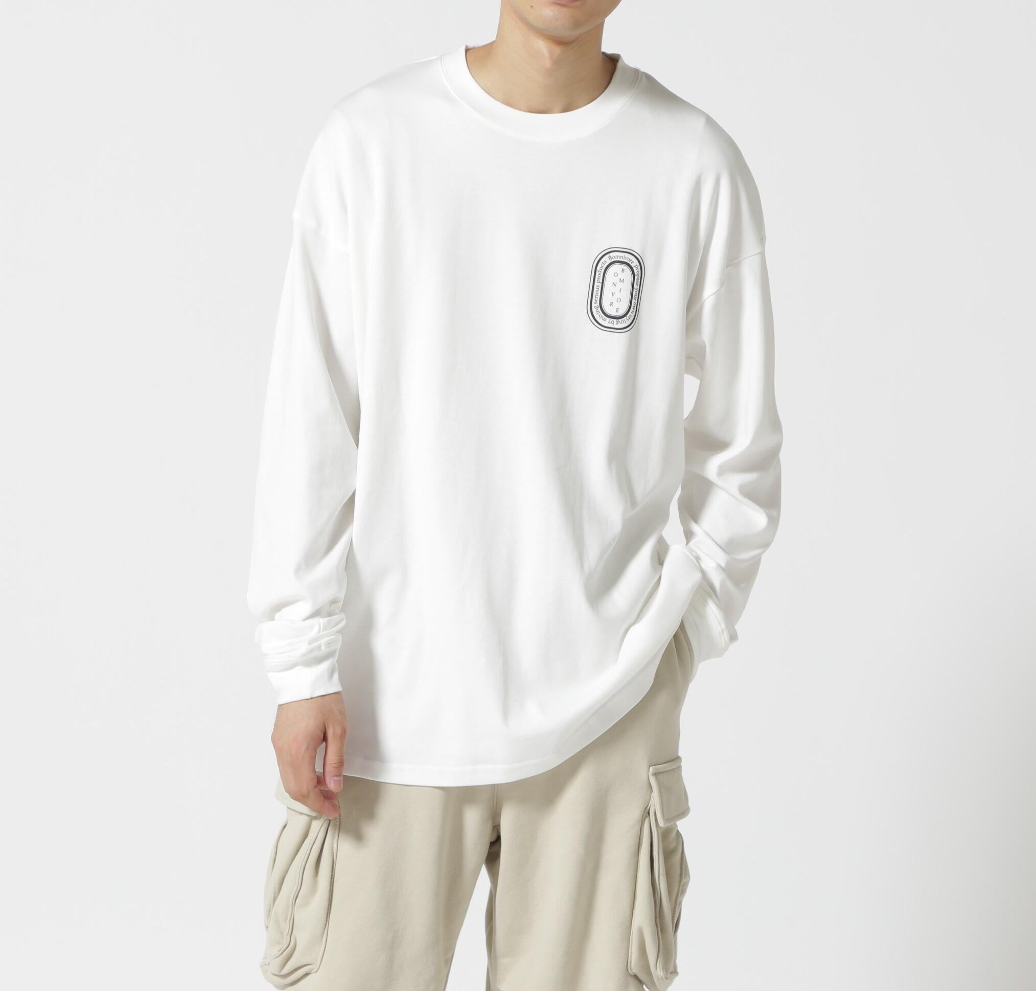 R omnivoe/ビーオムニボー LOGO L/S Tee ホワイト