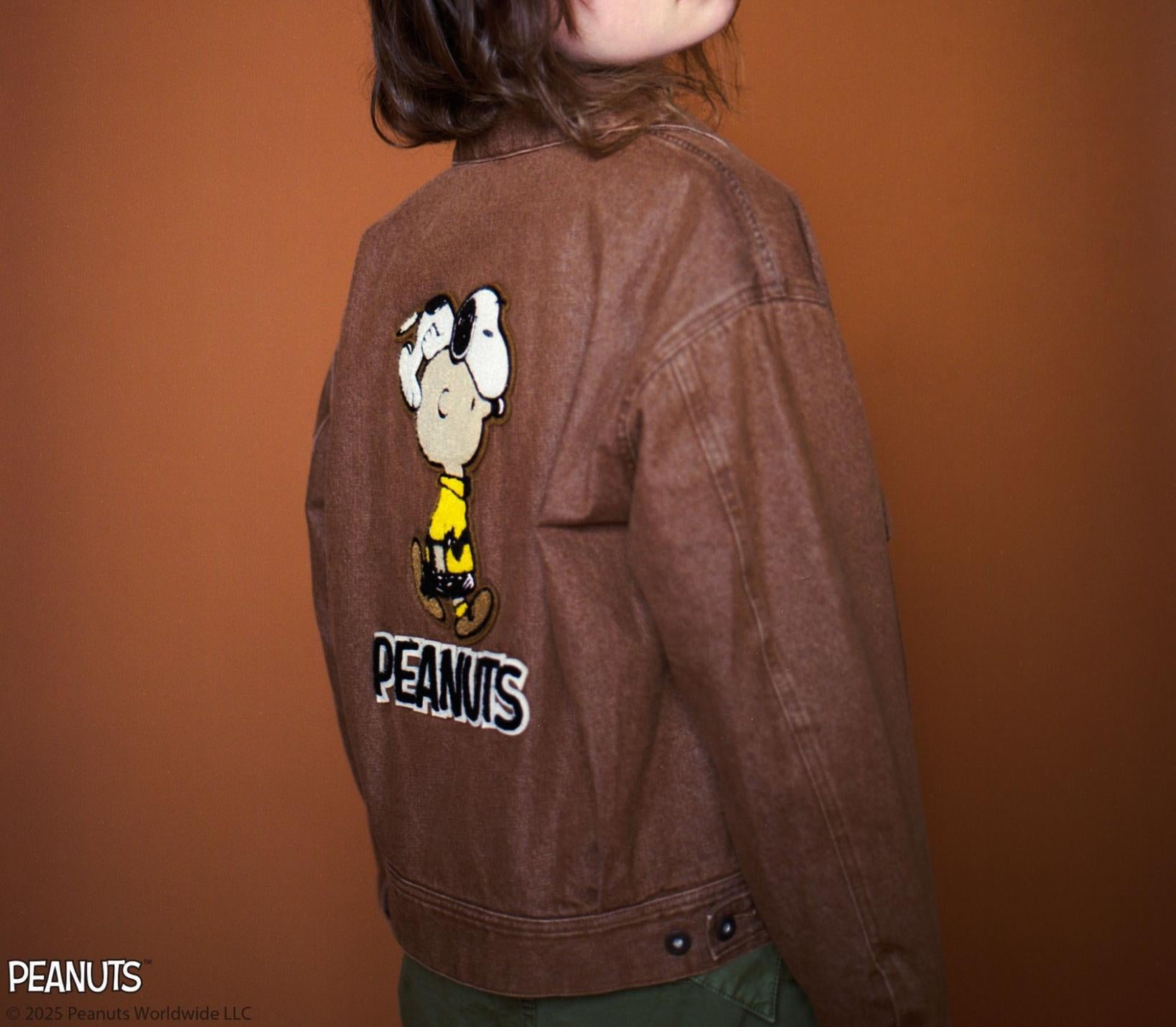 《AVIREX × PEANUTS》DENIM WORK JACKET / デニムワークジャケット / ピーナッツ / アヴィレックス ブラウン