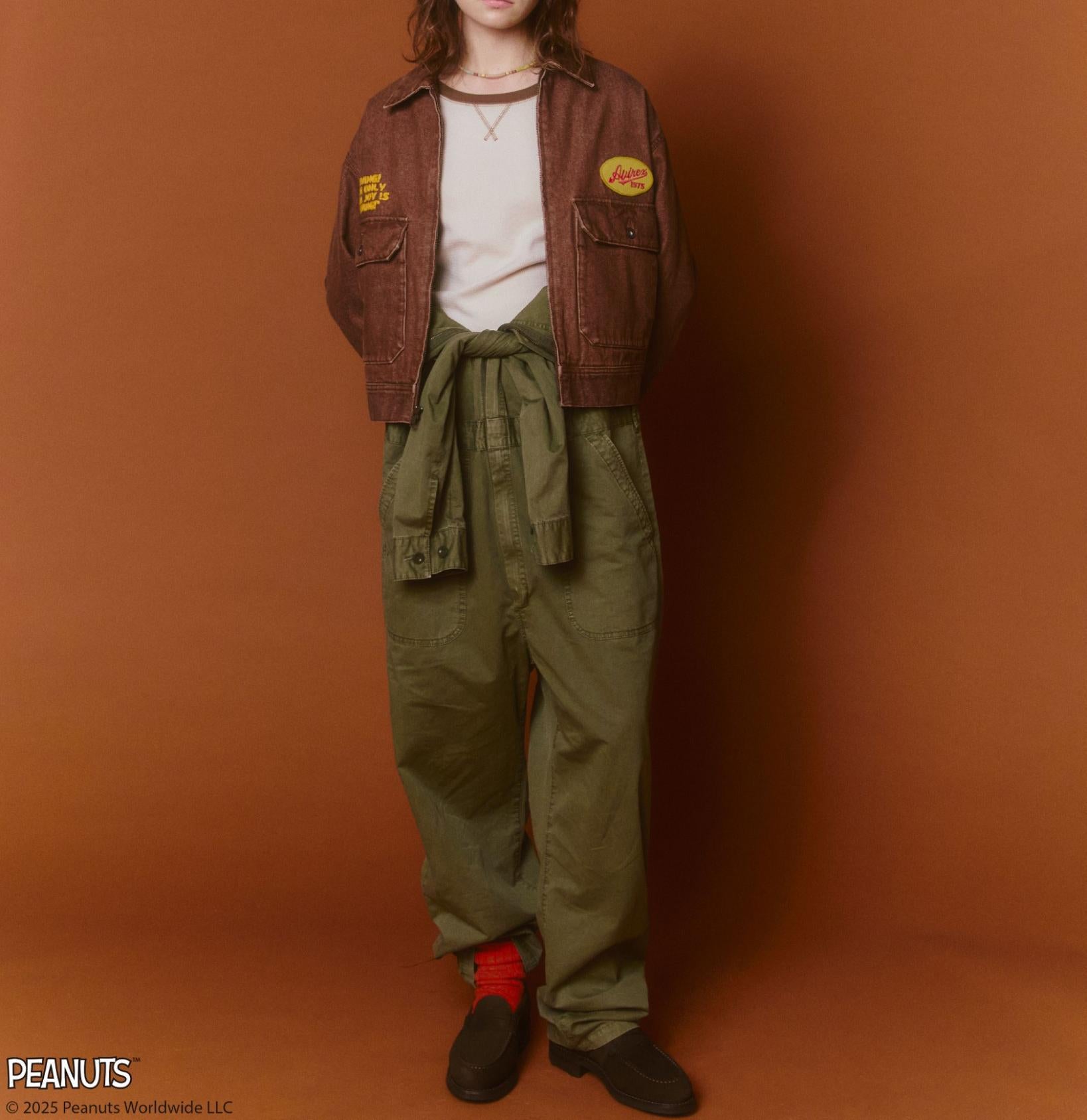 《AVIREX × PEANUTS》DENIM WORK JACKET / デニムワークジャケット / ピーナッツ / アヴィレックス ブラウン