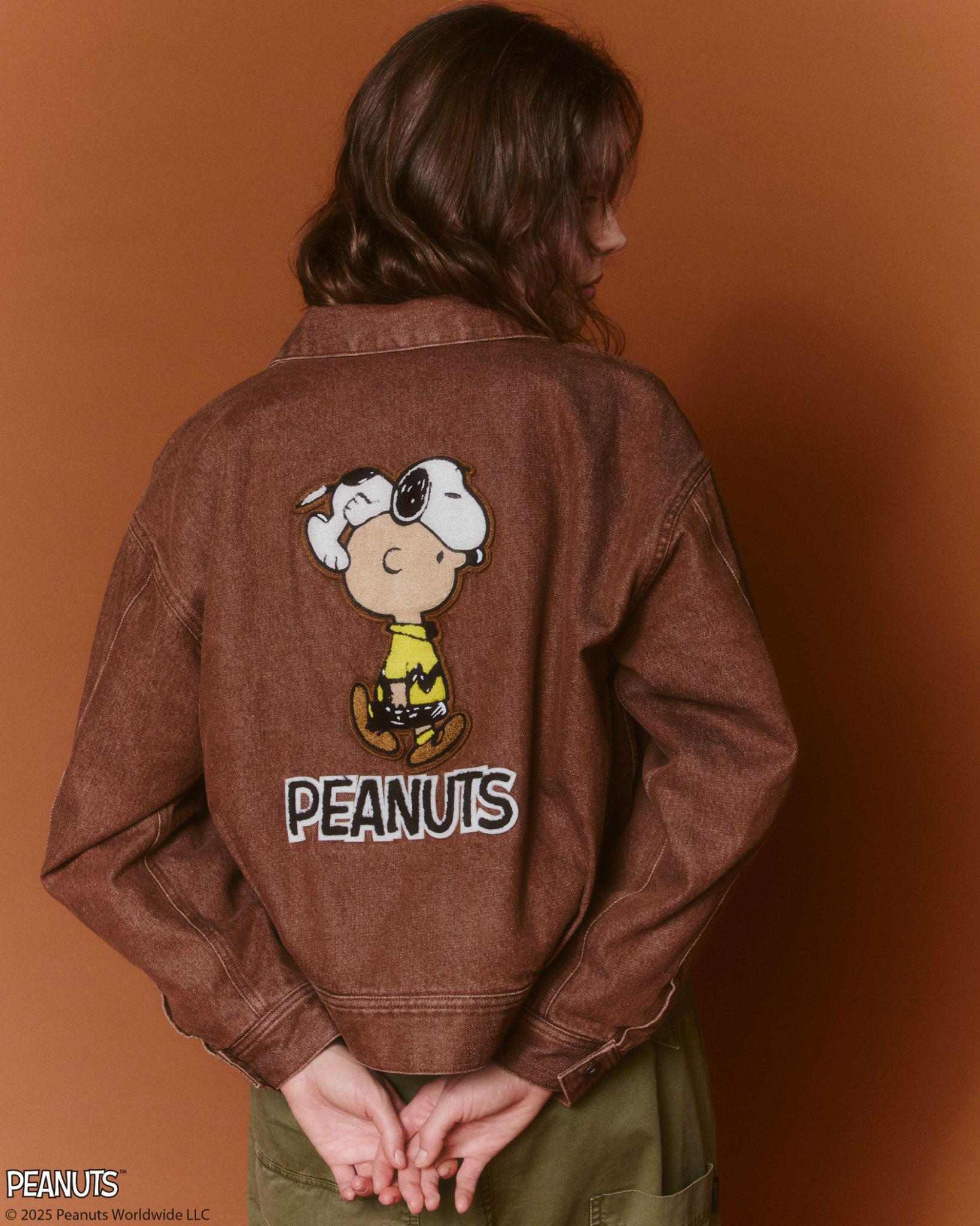 《AVIREX × PEANUTS》DENIM WORK JACKET / デニムワークジャケット / ピーナッツ / アヴィレックス ブラウン