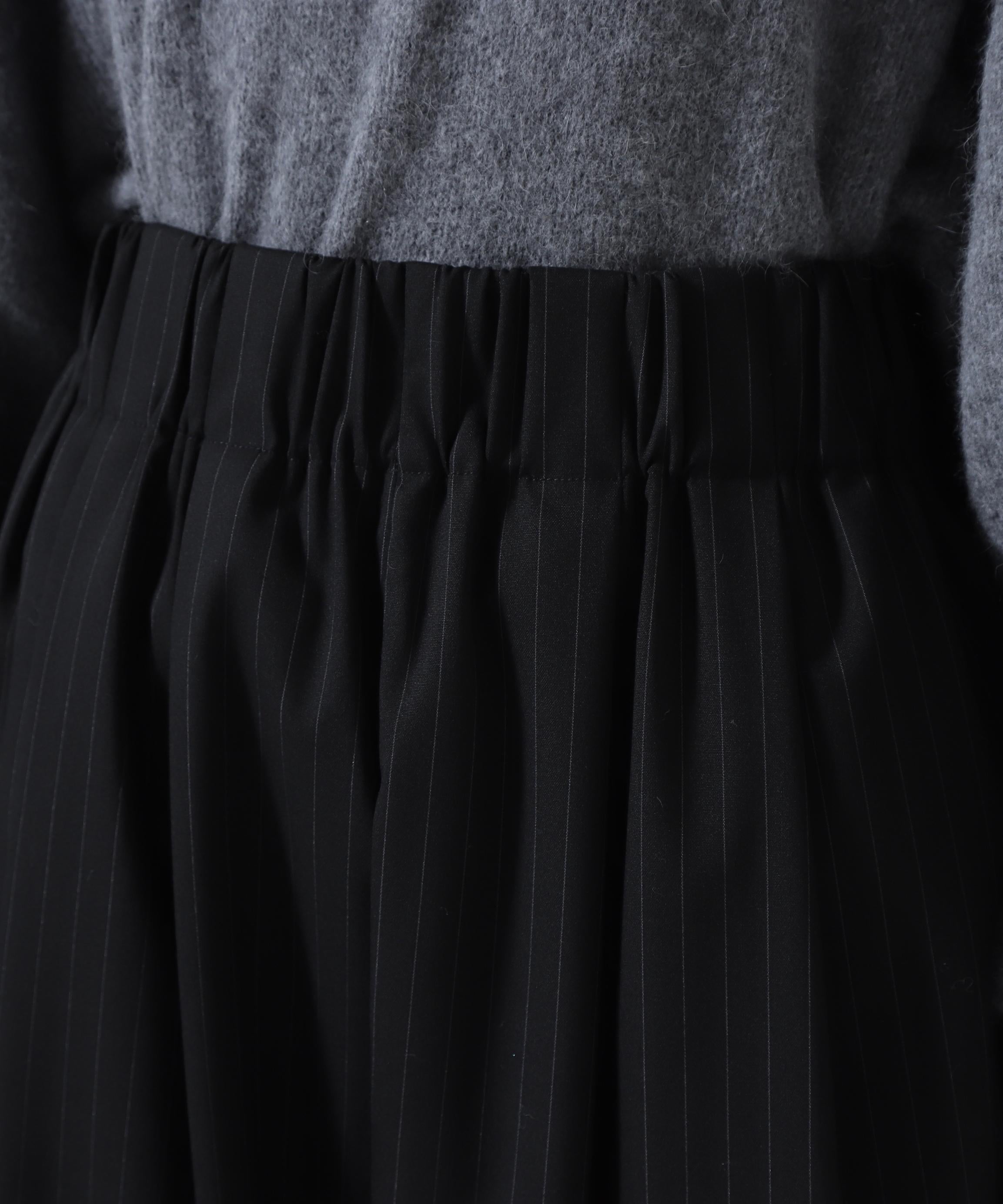 DROIT BELLO(ドロイトベロ)ストライプパンツ ブラック