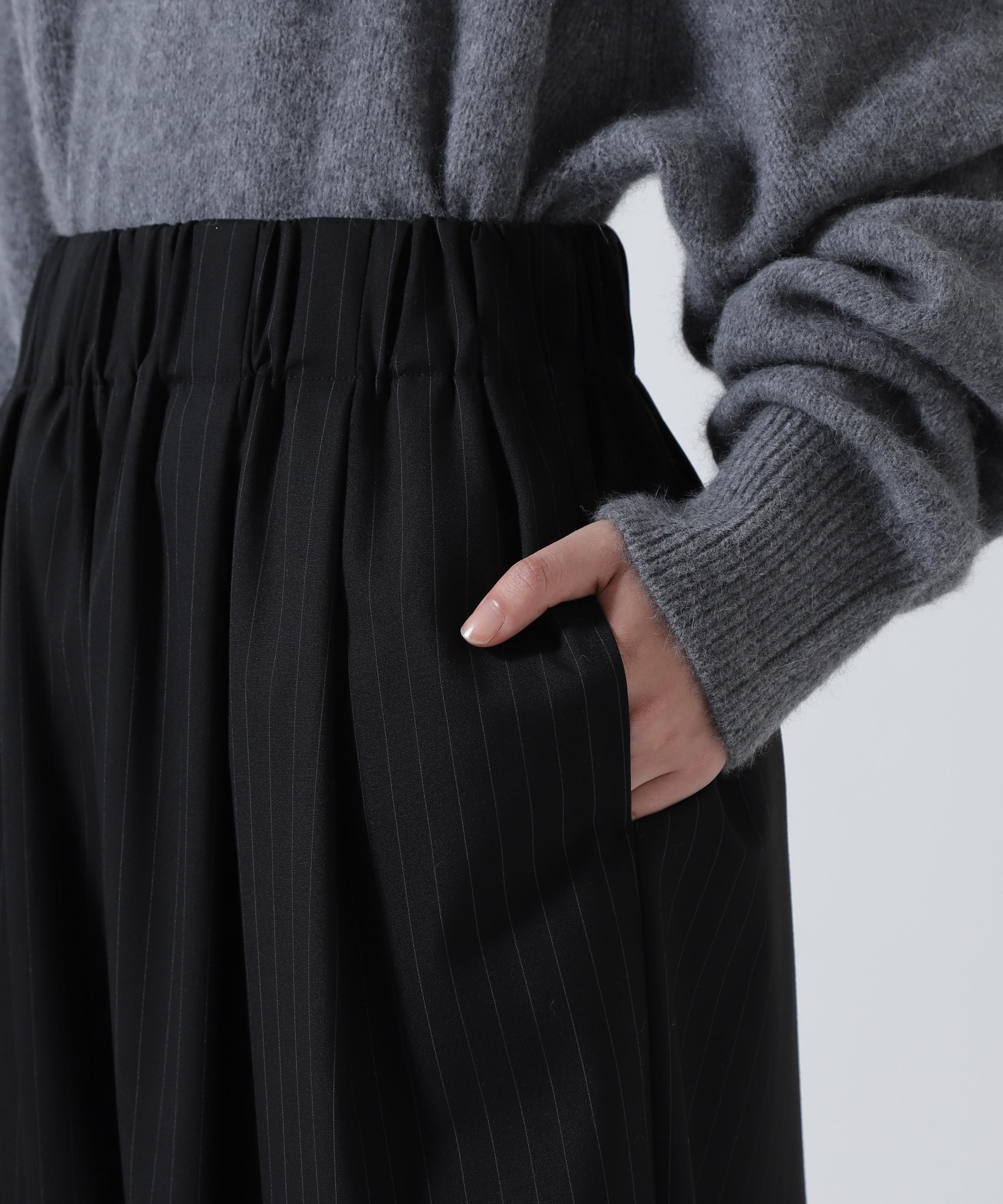 DROIT BELLO(ドロイトベロ)ストライプパンツ ブラック