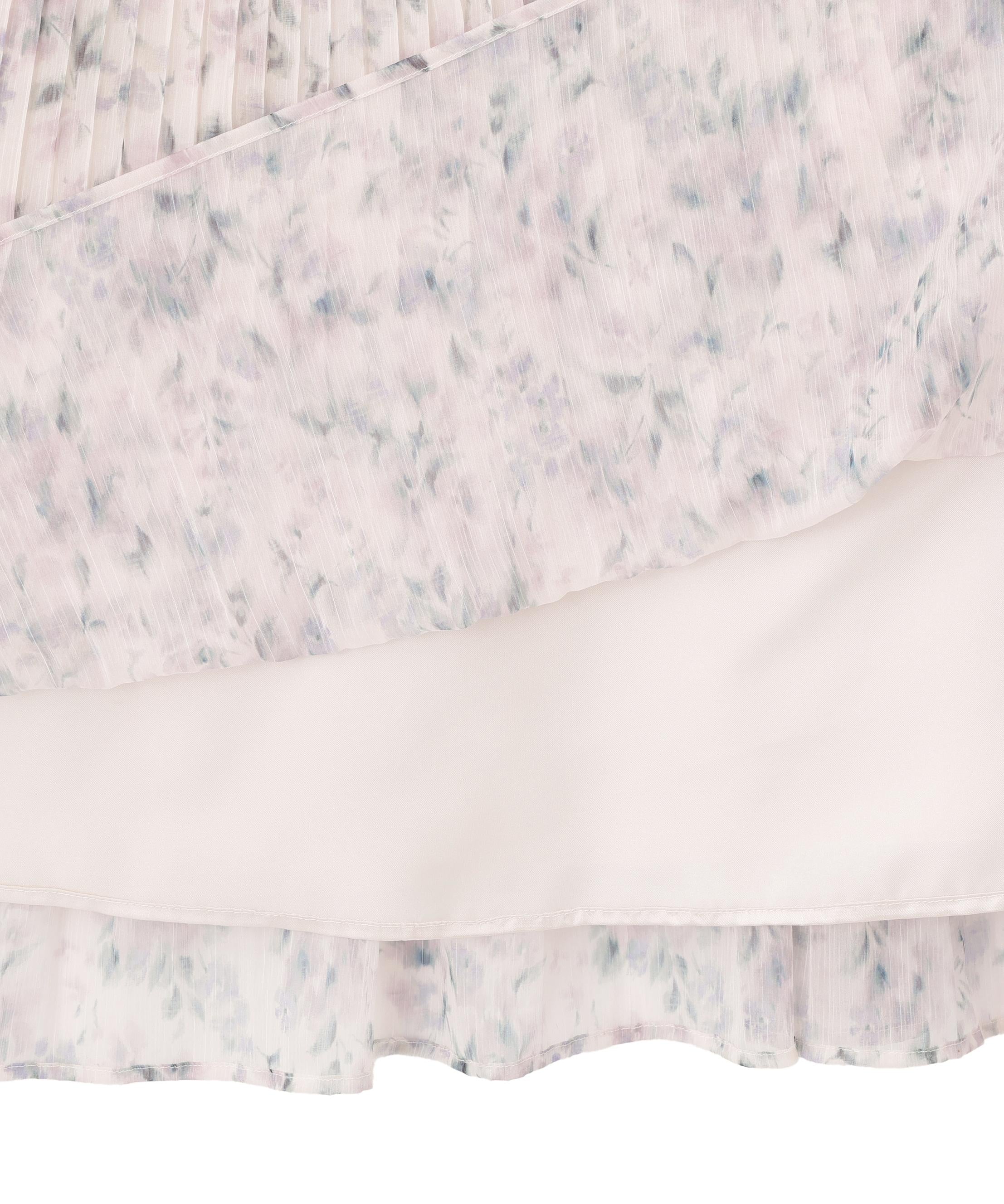 ぼかしフラワープリントワンピース ピンク1