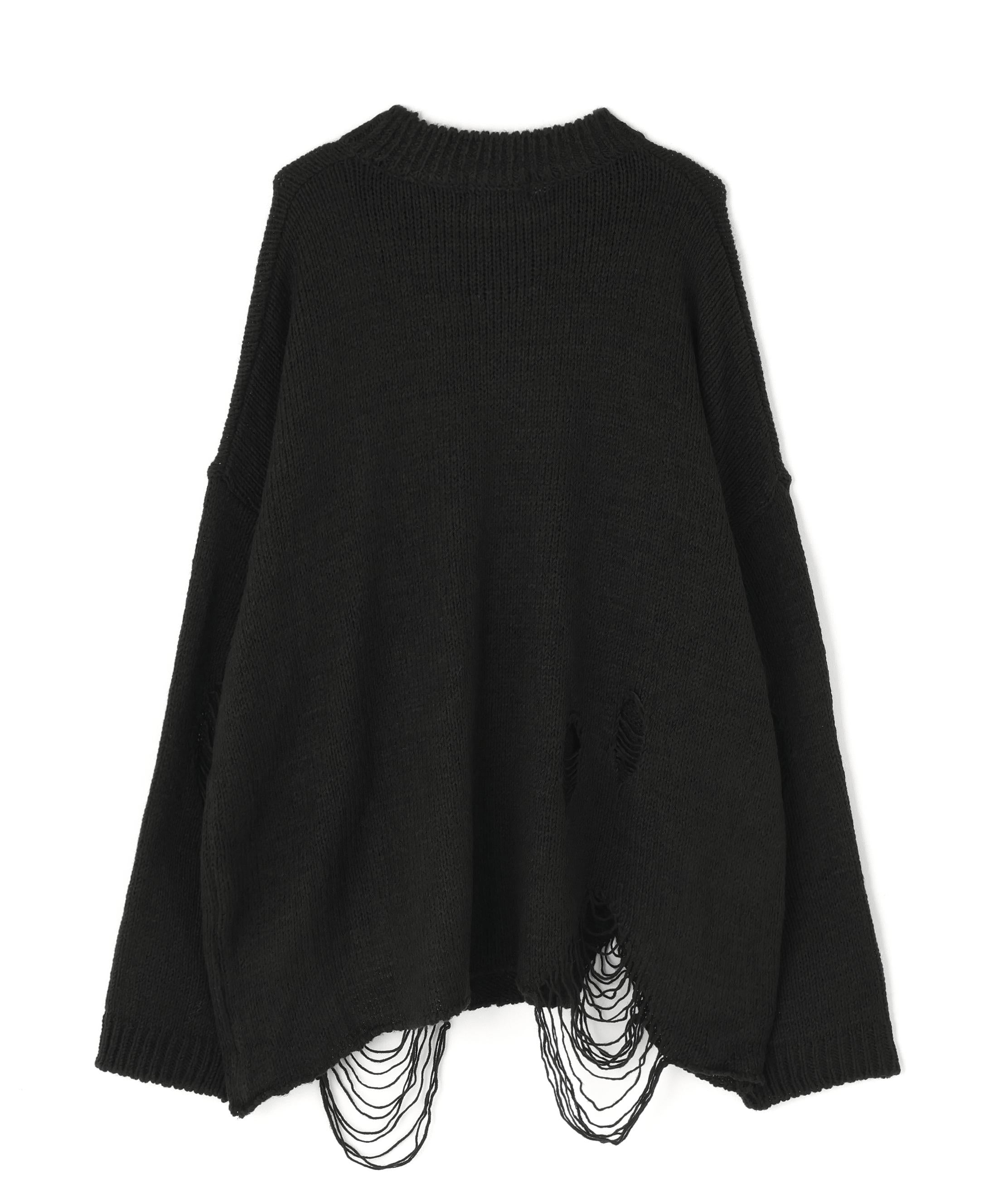 SIS/エスアイエス/Damage Knit ブラック