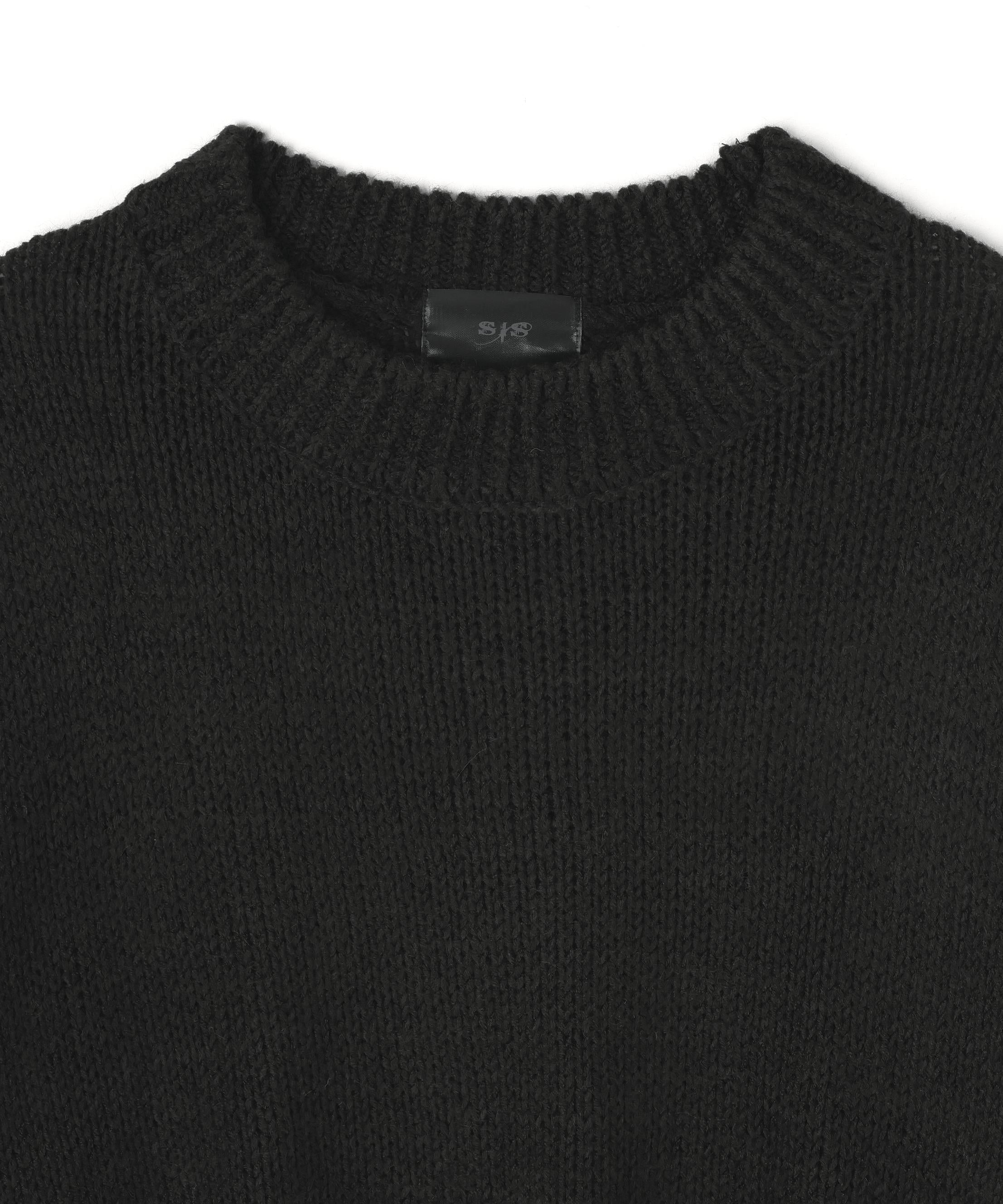 SIS/エスアイエス/Damage Knit ブラック