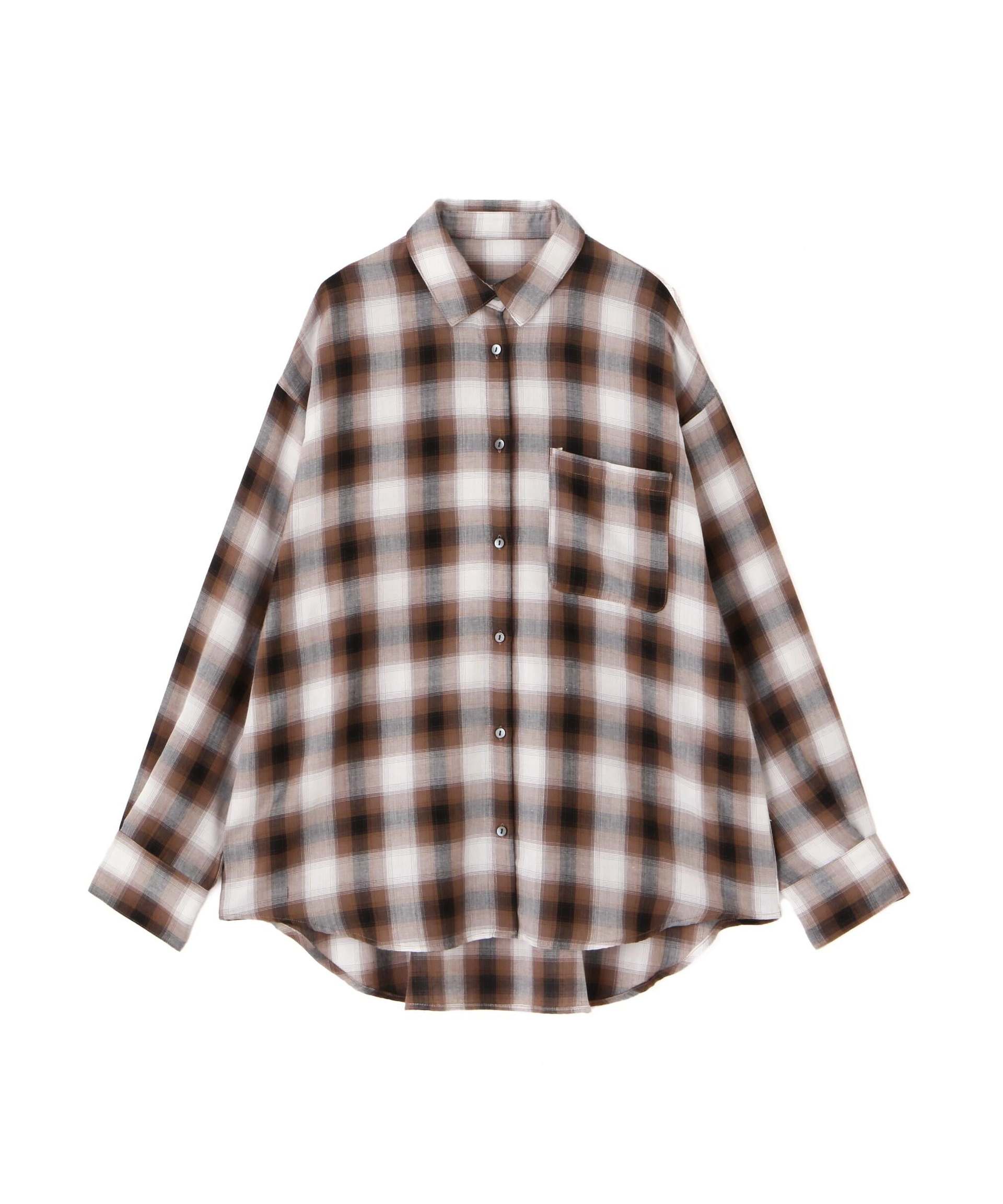 Ombre Check Big Shirt