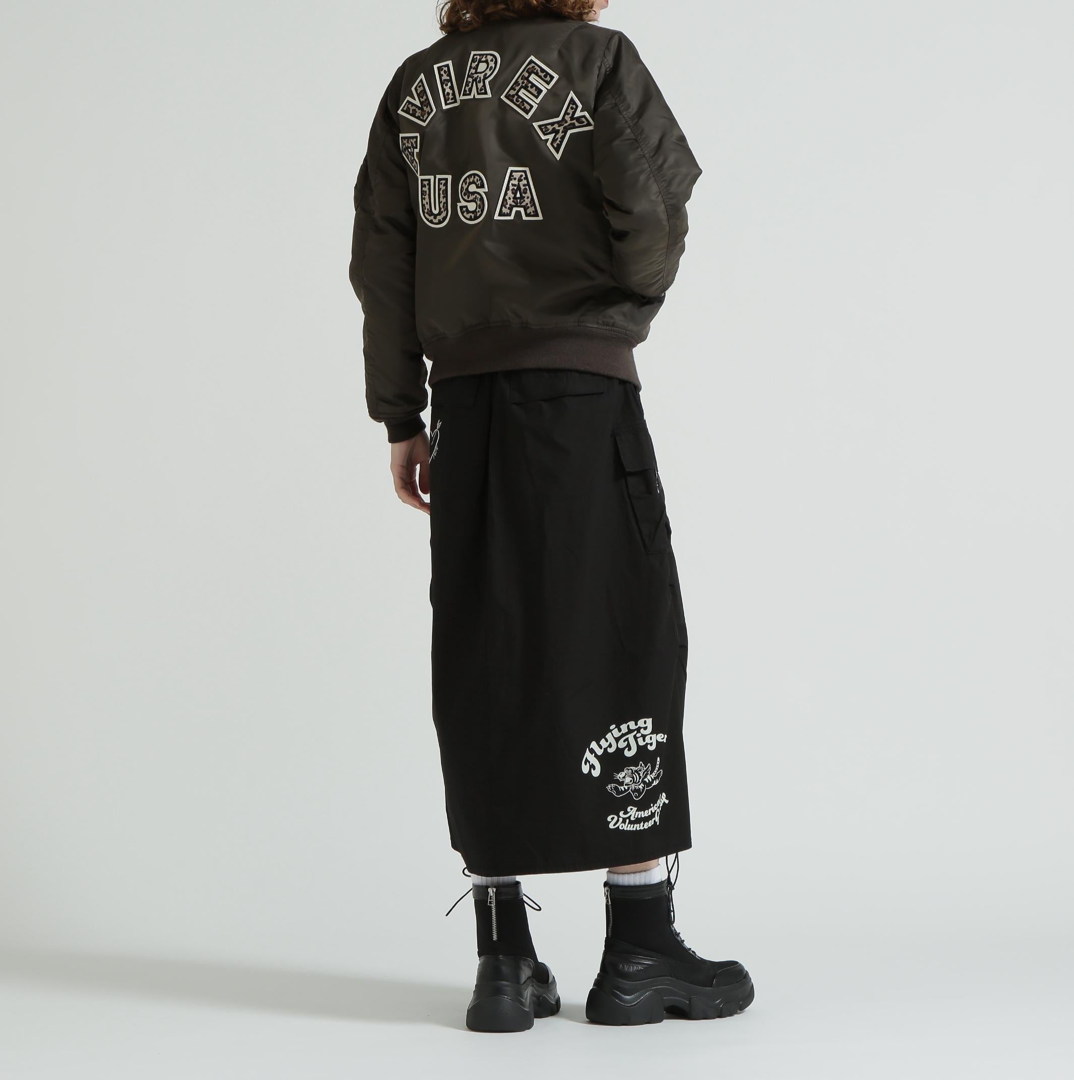 《WOMAN》LEOPARD LOGO MA-1 ブラウン