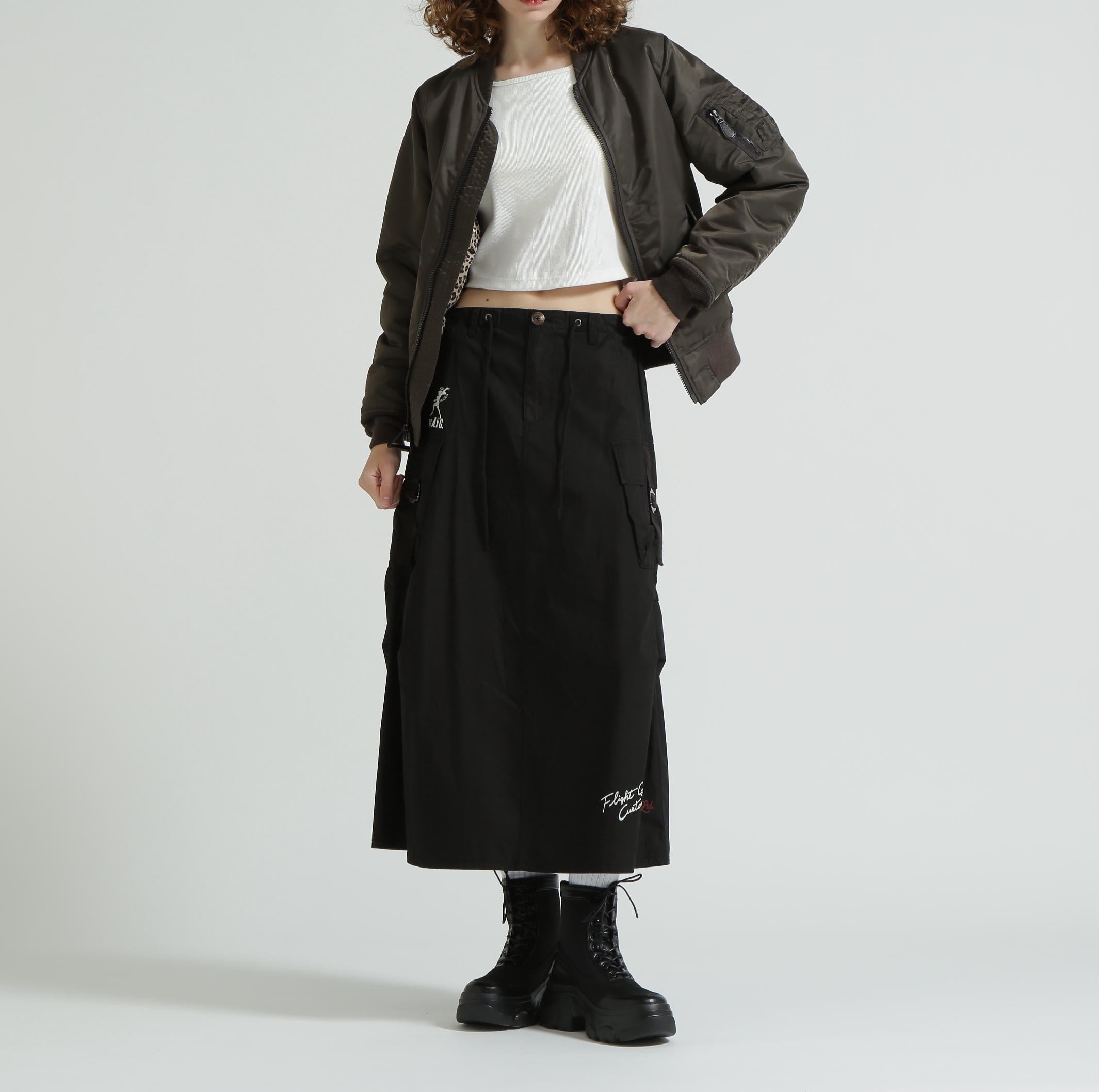 《WOMAN》LEOPARD LOGO MA-1 ブラウン