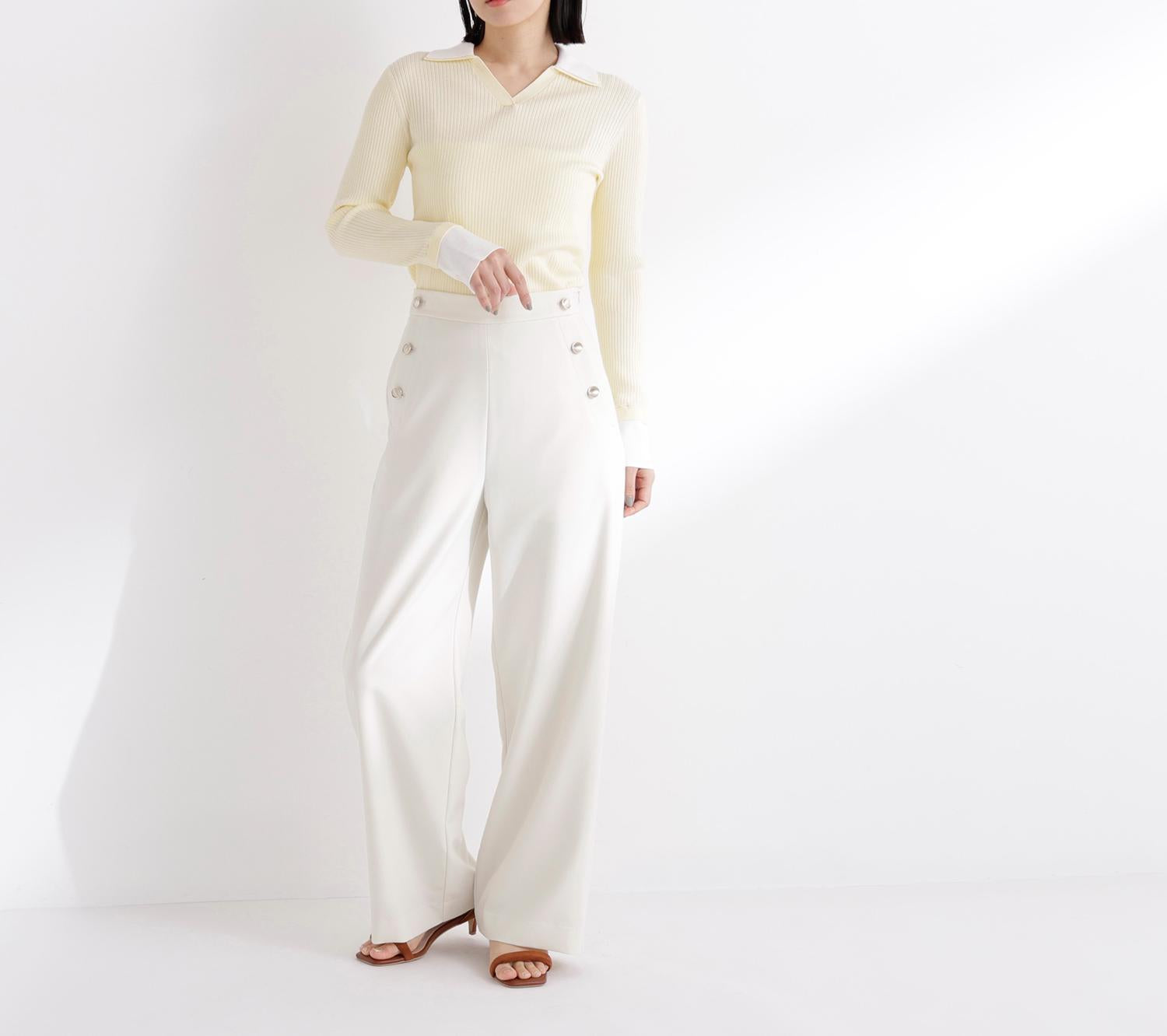 マリンパンツ オフホワイト1