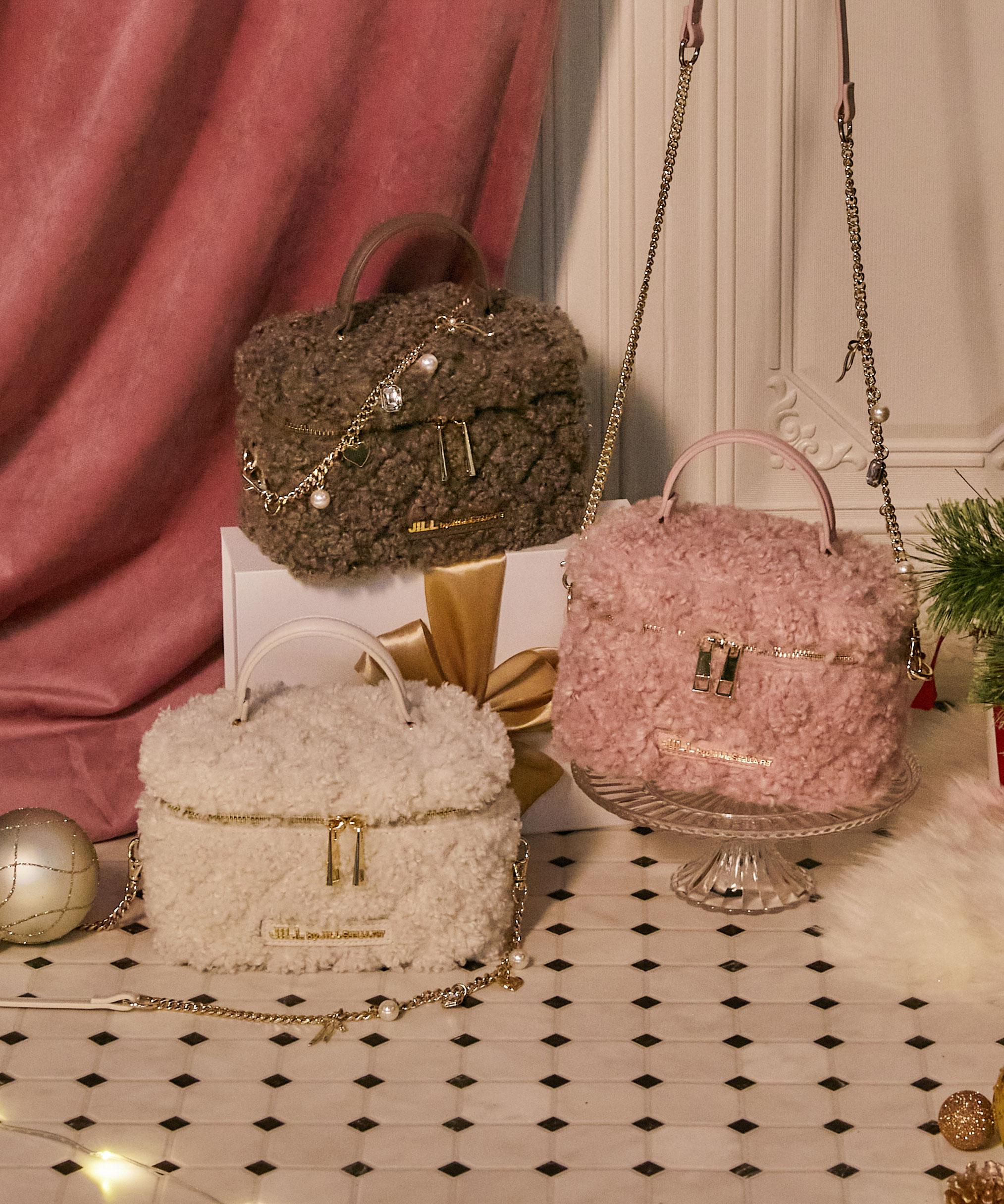 ボアバニティバッグ ホワイト