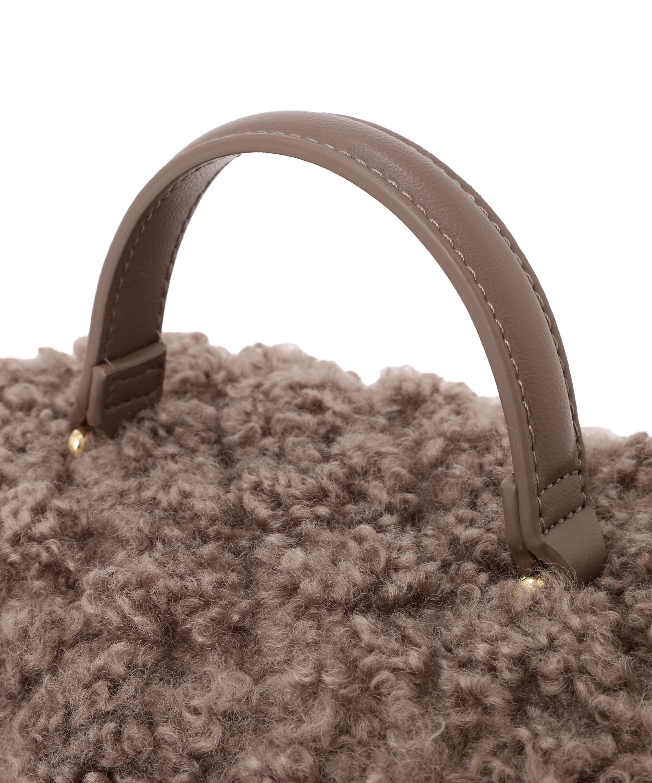 ボアバニティバッグ モカ