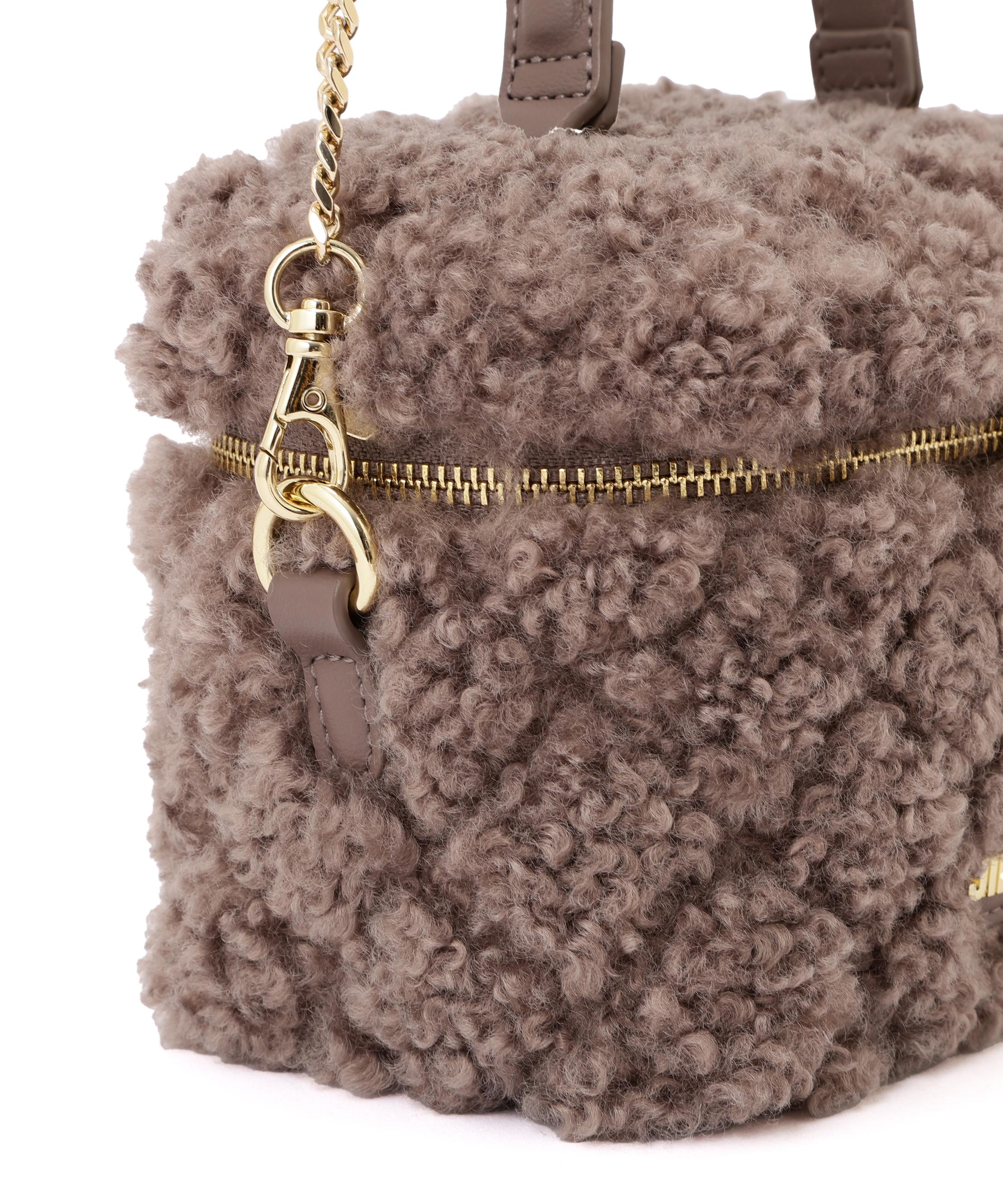 ボアバニティバッグ モカ