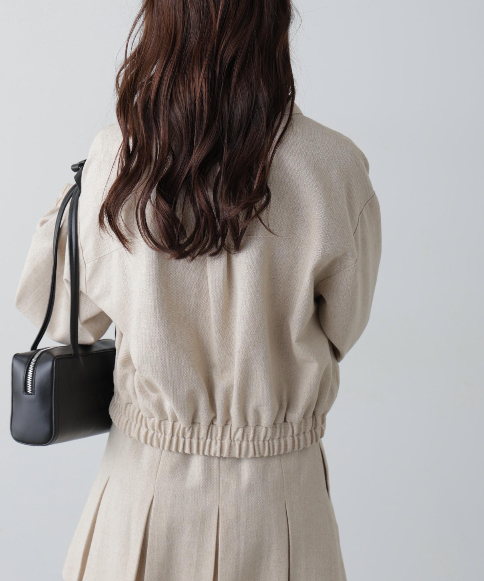 ジップブルゾン ベージュ1